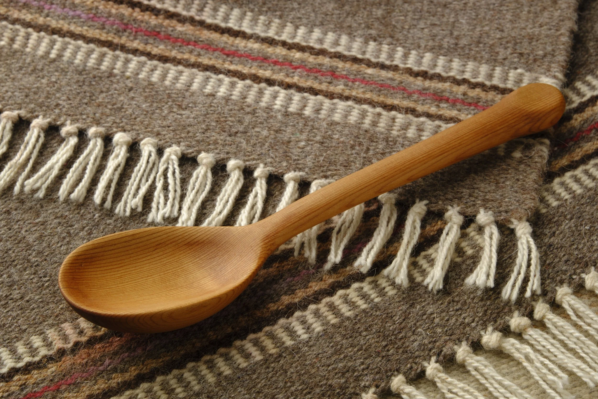 Hand-carved wooden spoon