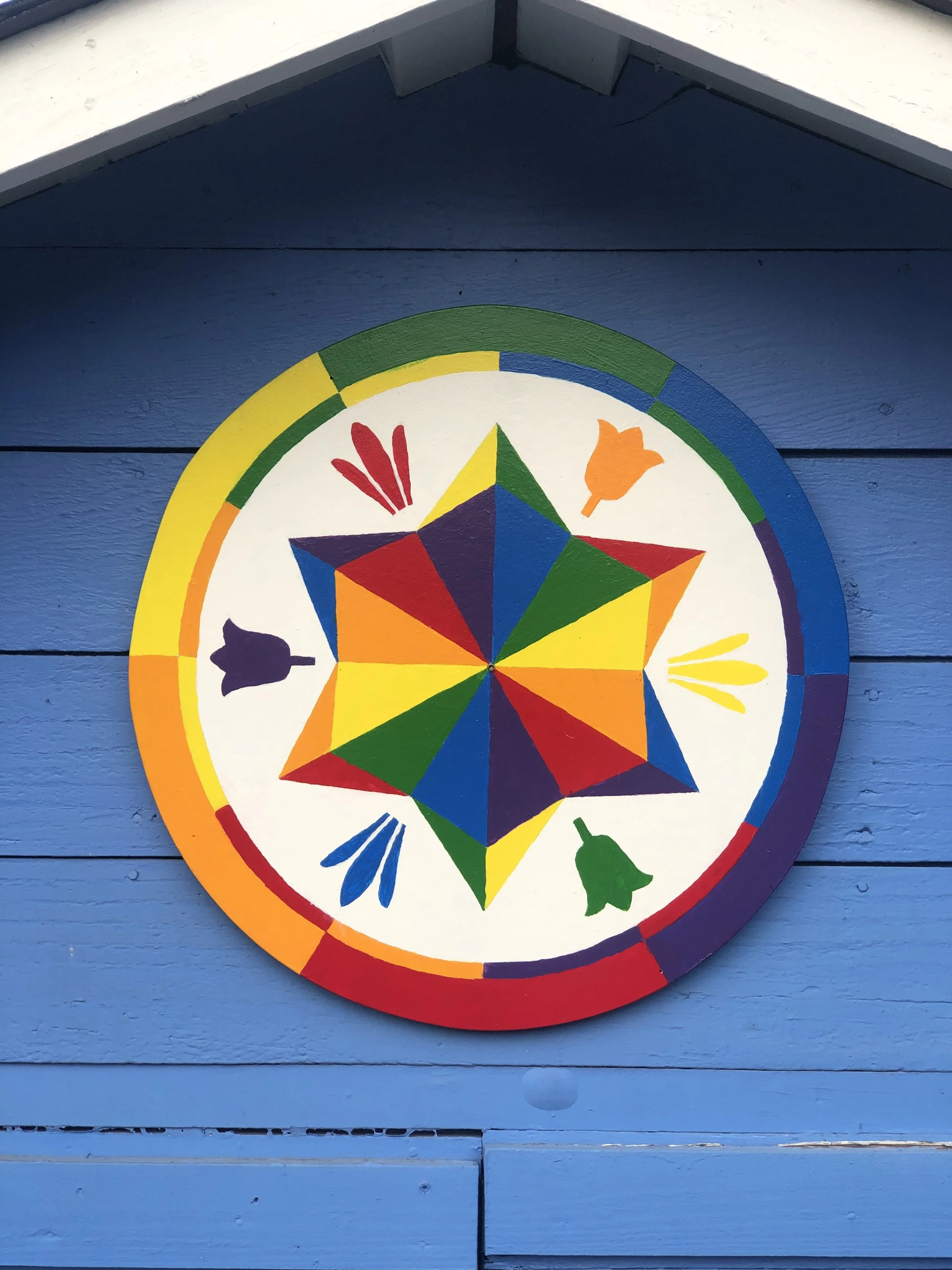 Hand-painted color wheel by Ken Haines, Oregon, USA