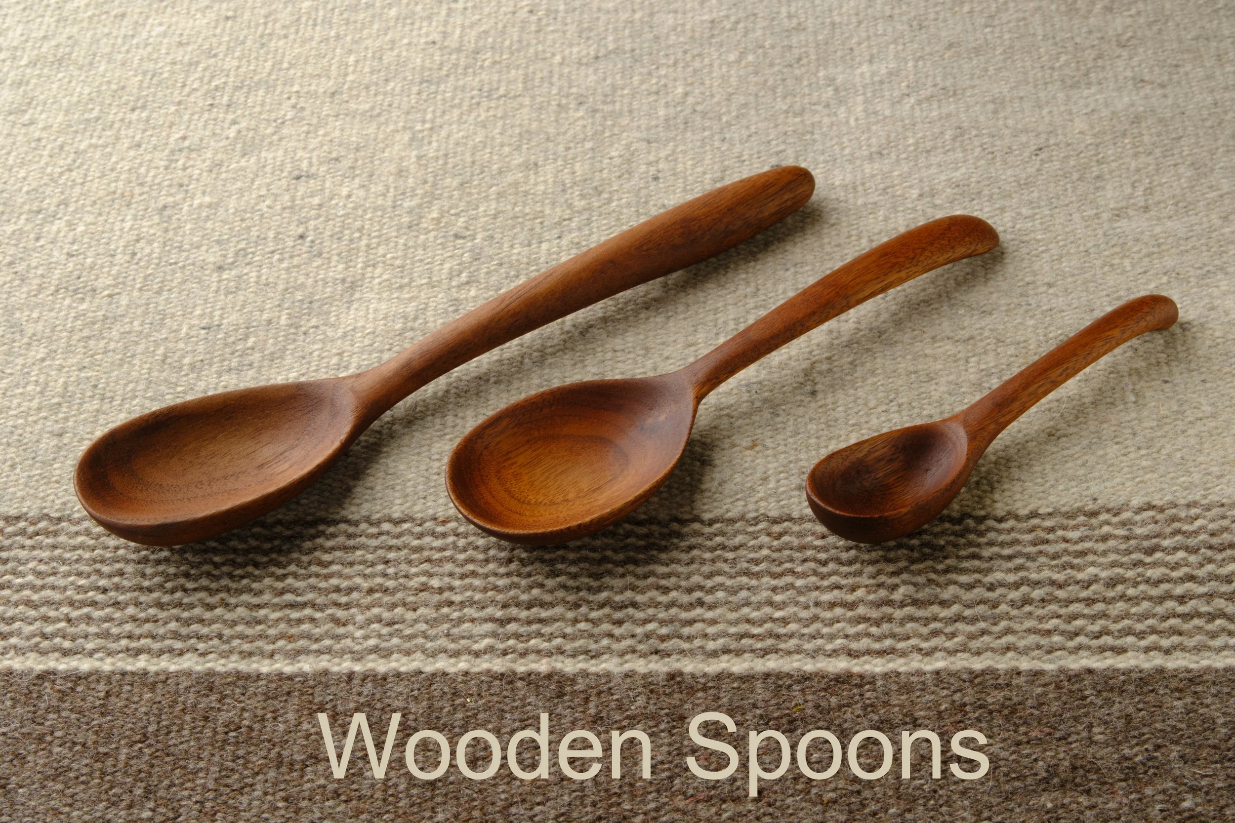Hand carved wooden spoons by Ken Haines, Corvallis, Benton County, Oregon, USA