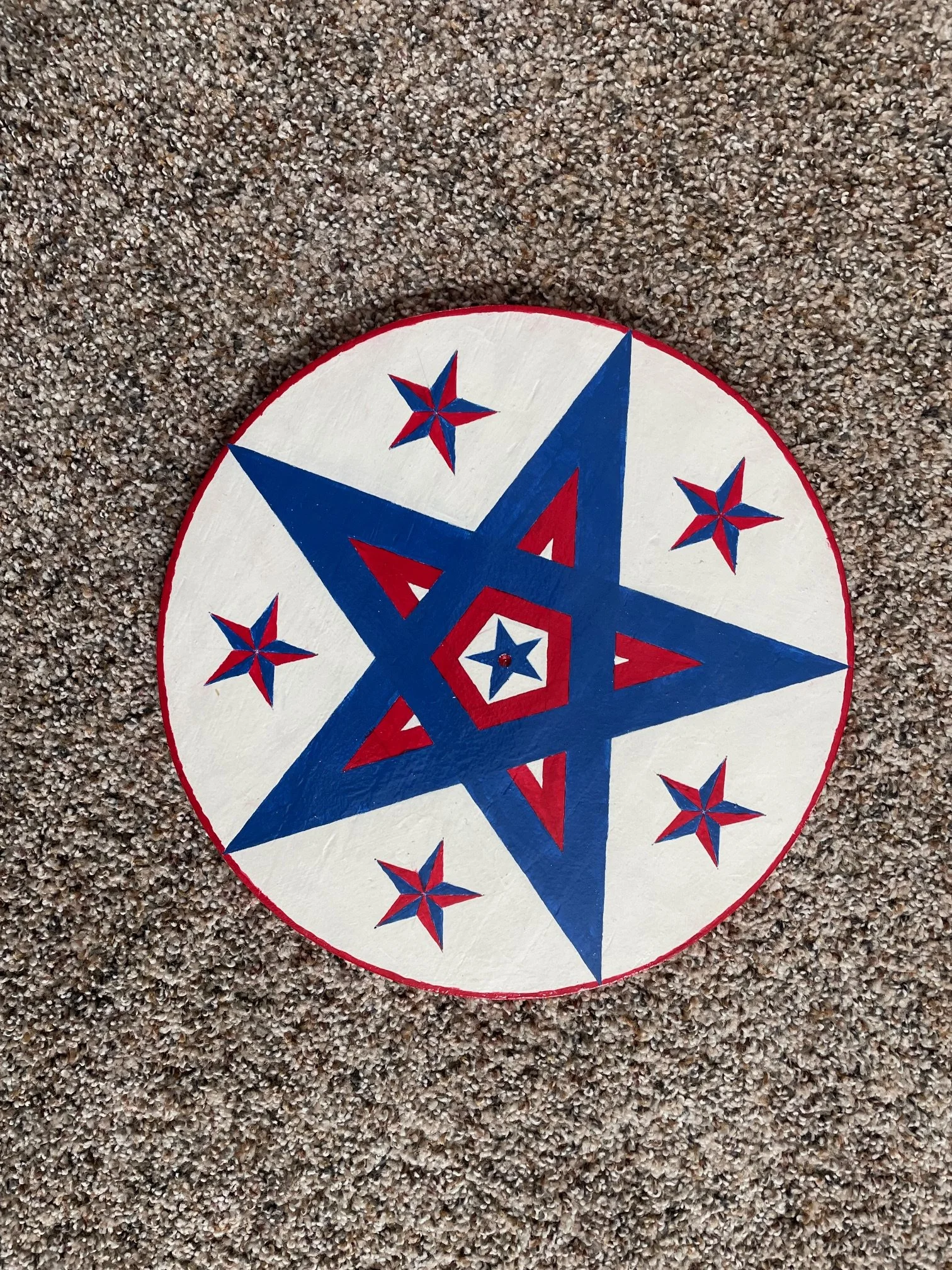Hex Symbol: Red, White and Blue
