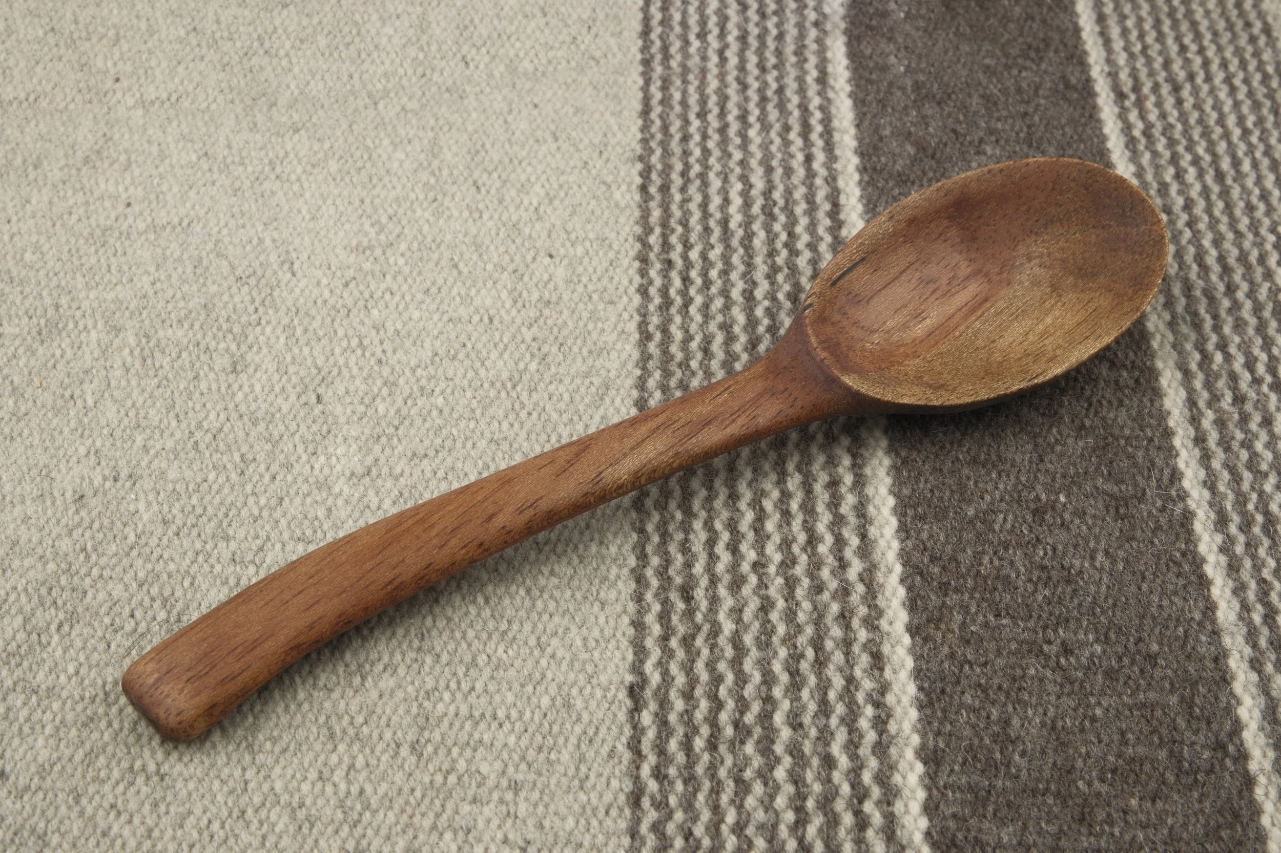Hand-carved wooden spoon