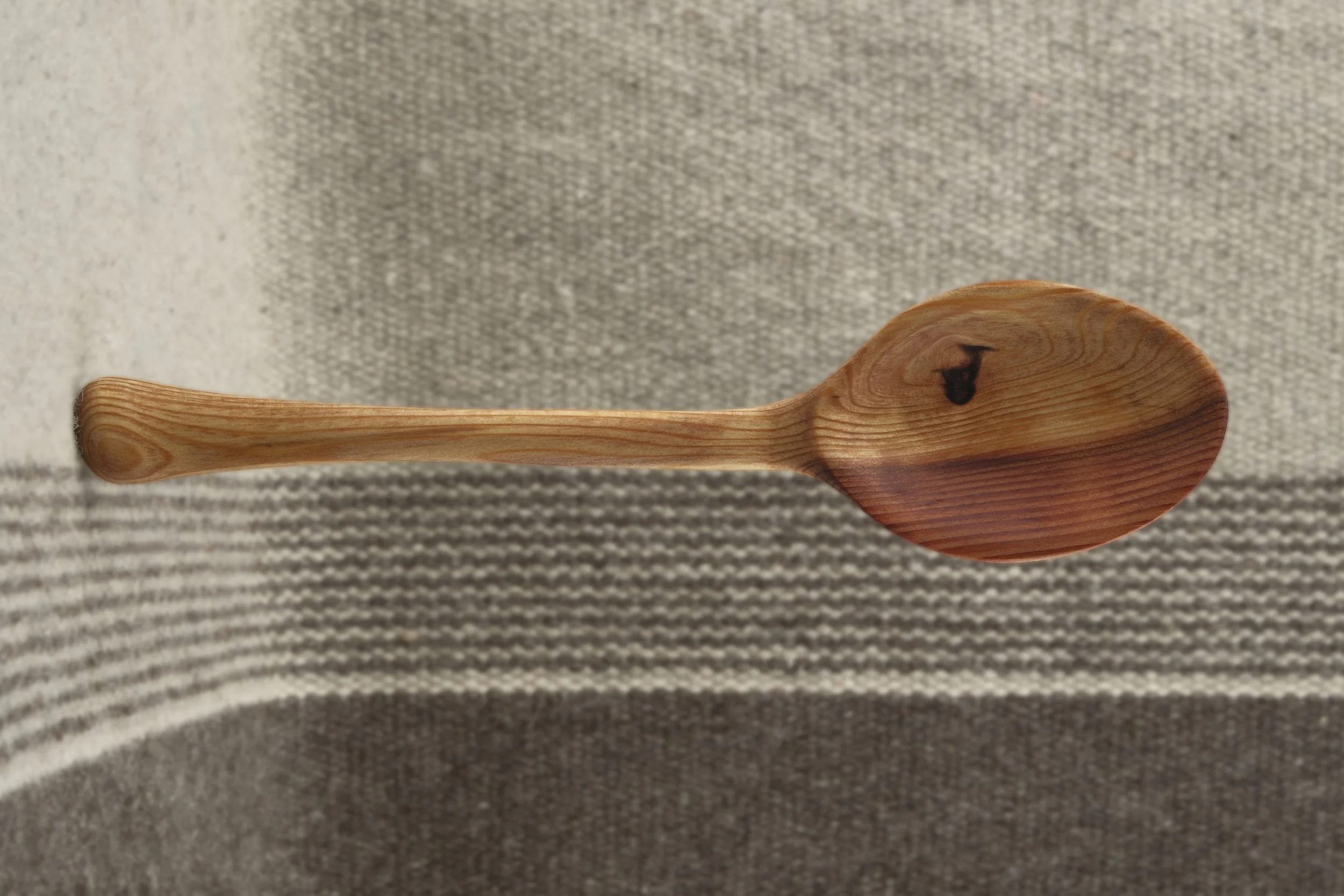 Hand-carved wooden spoon