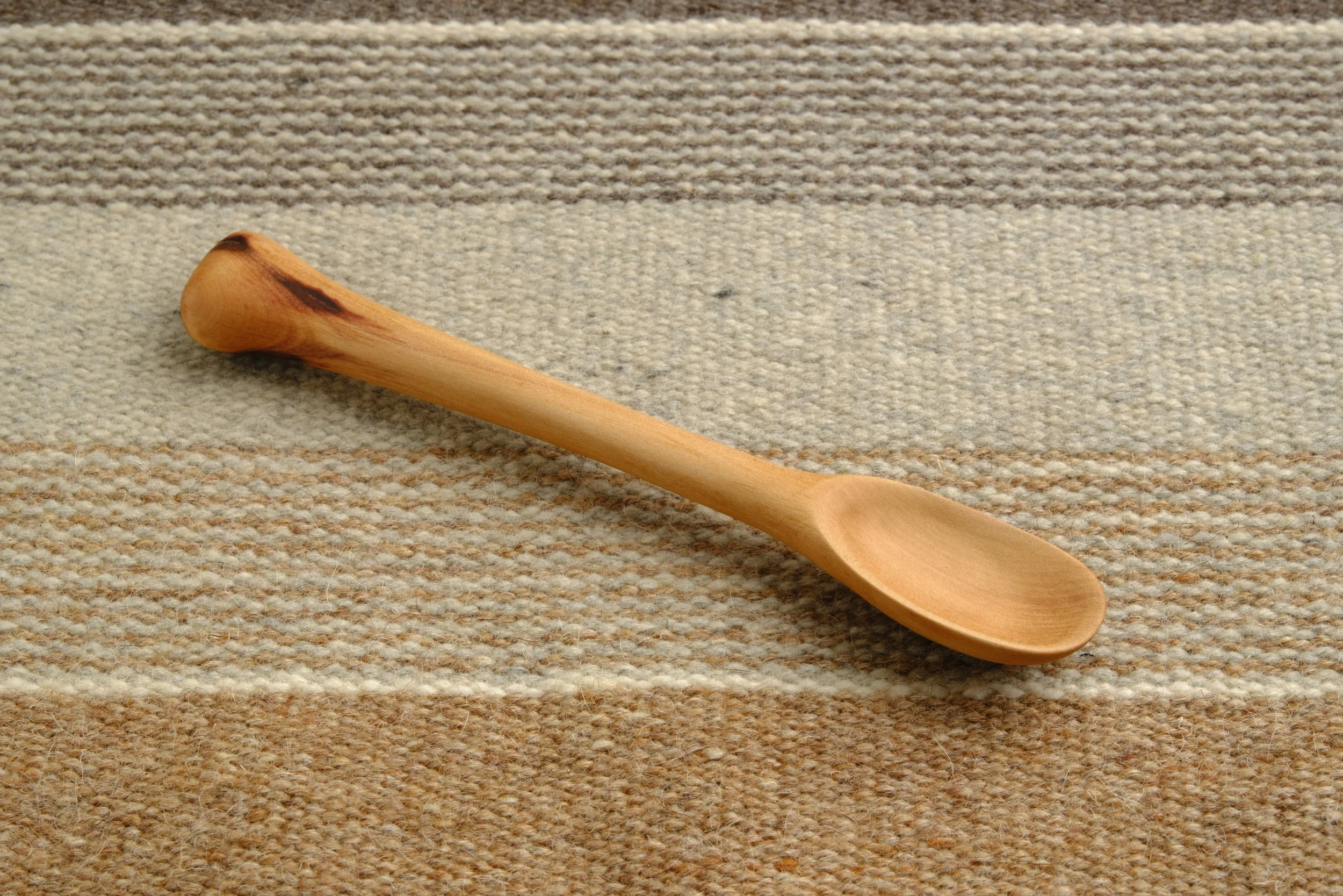 Hand-carved wooden spoon