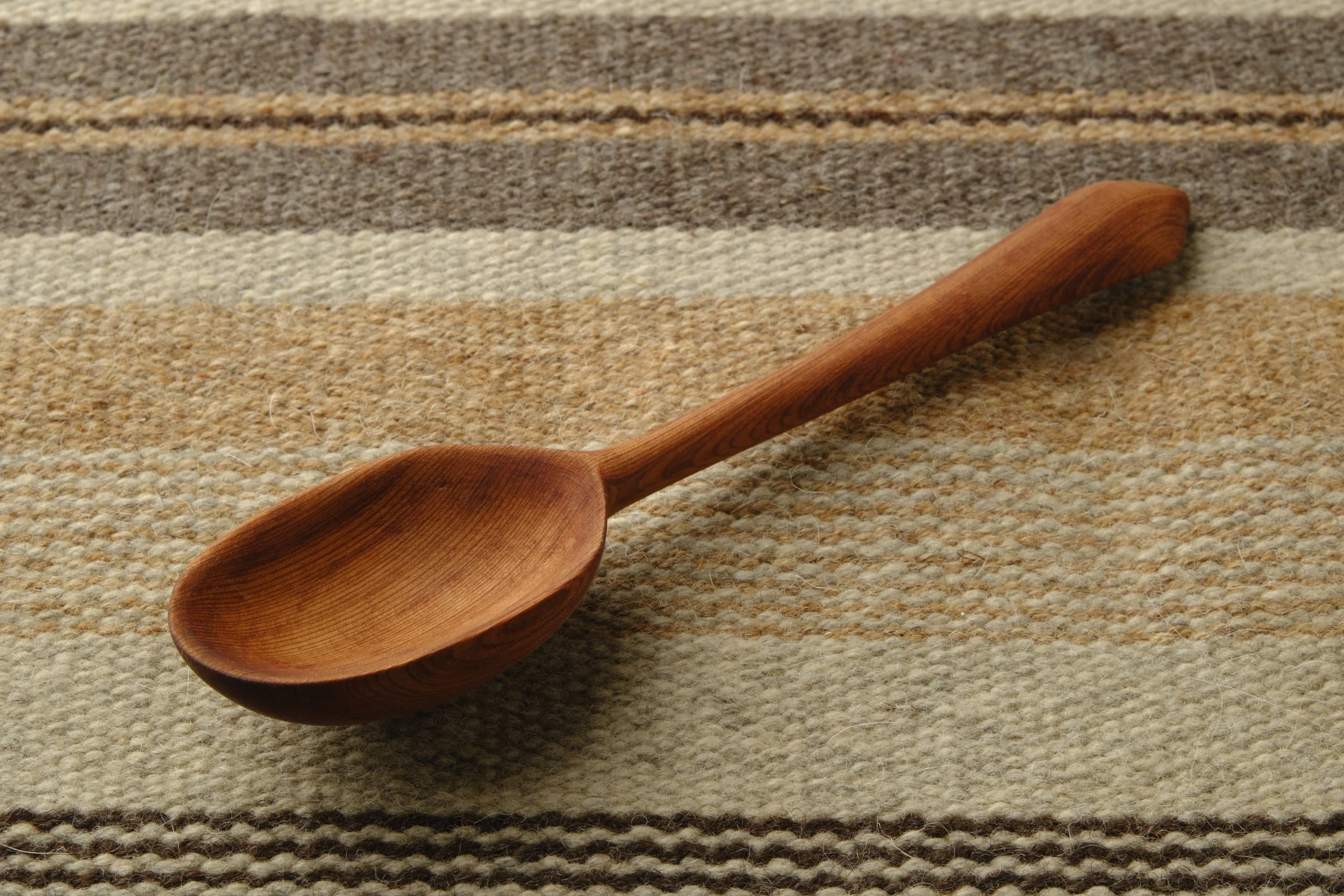 Hand-carved wooden spoon