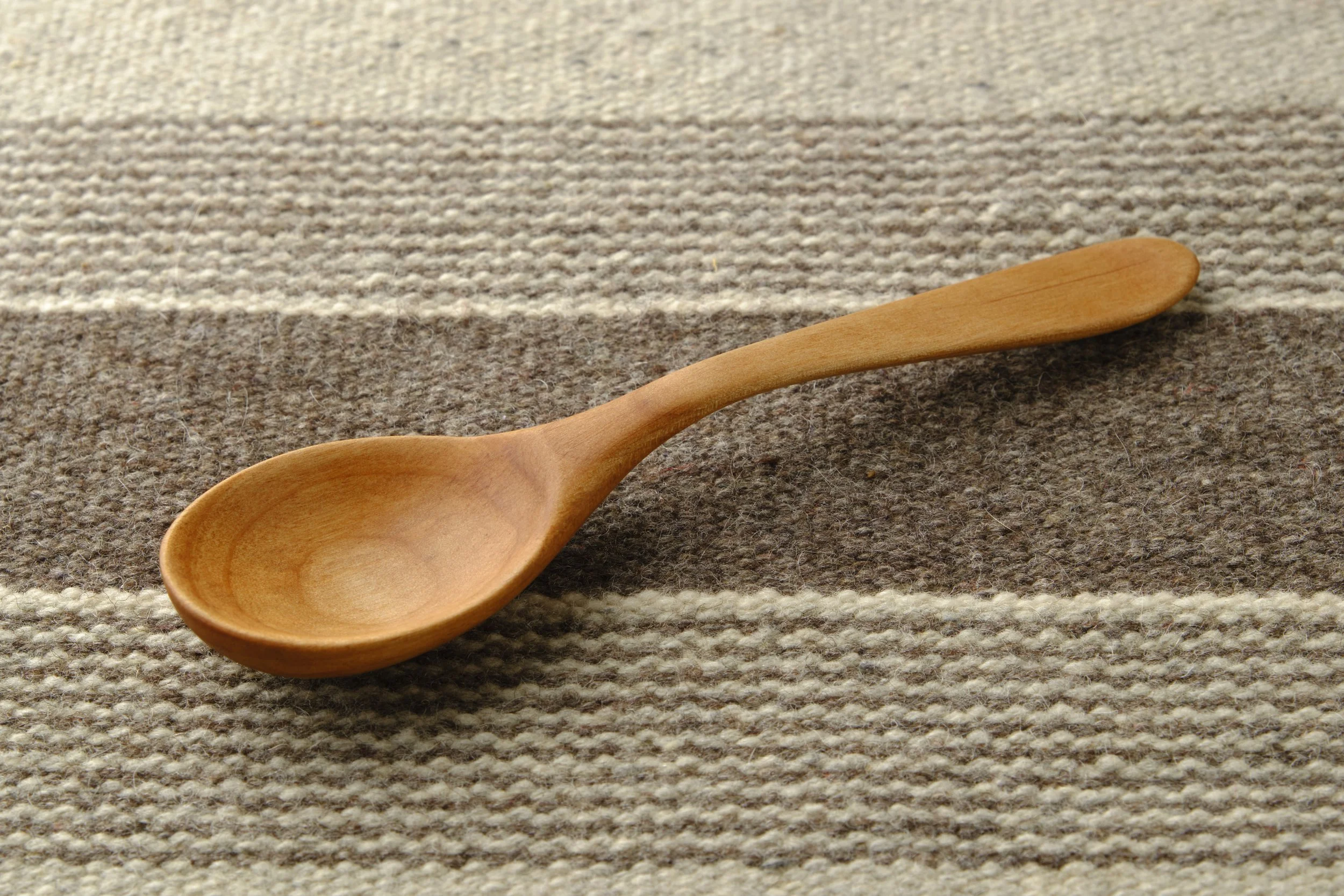 Hand-carved wooden spoon