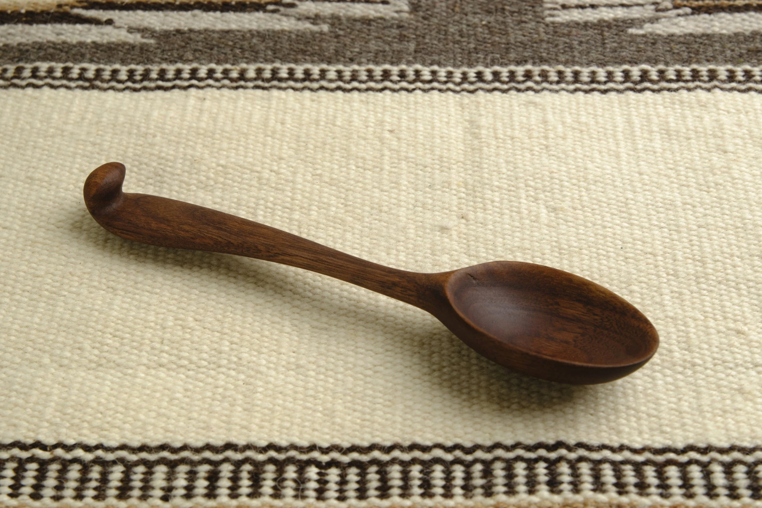 Hand-carved wooden spoon