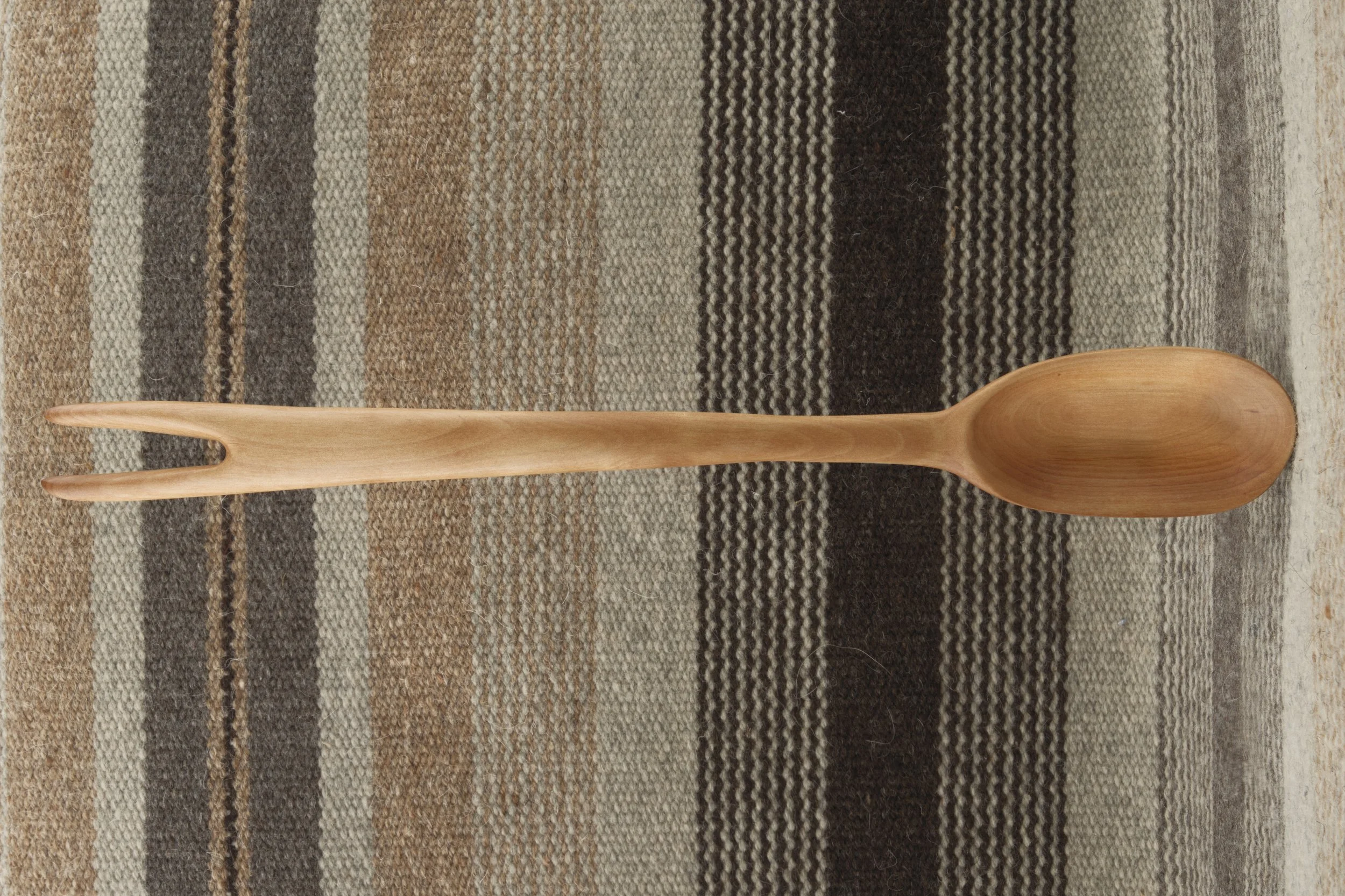 Hand-carved wooden spoon