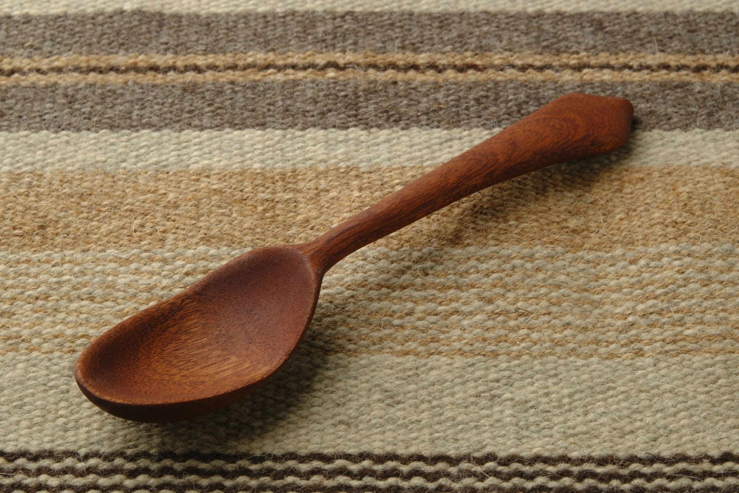 Hand-carved wooden spoon