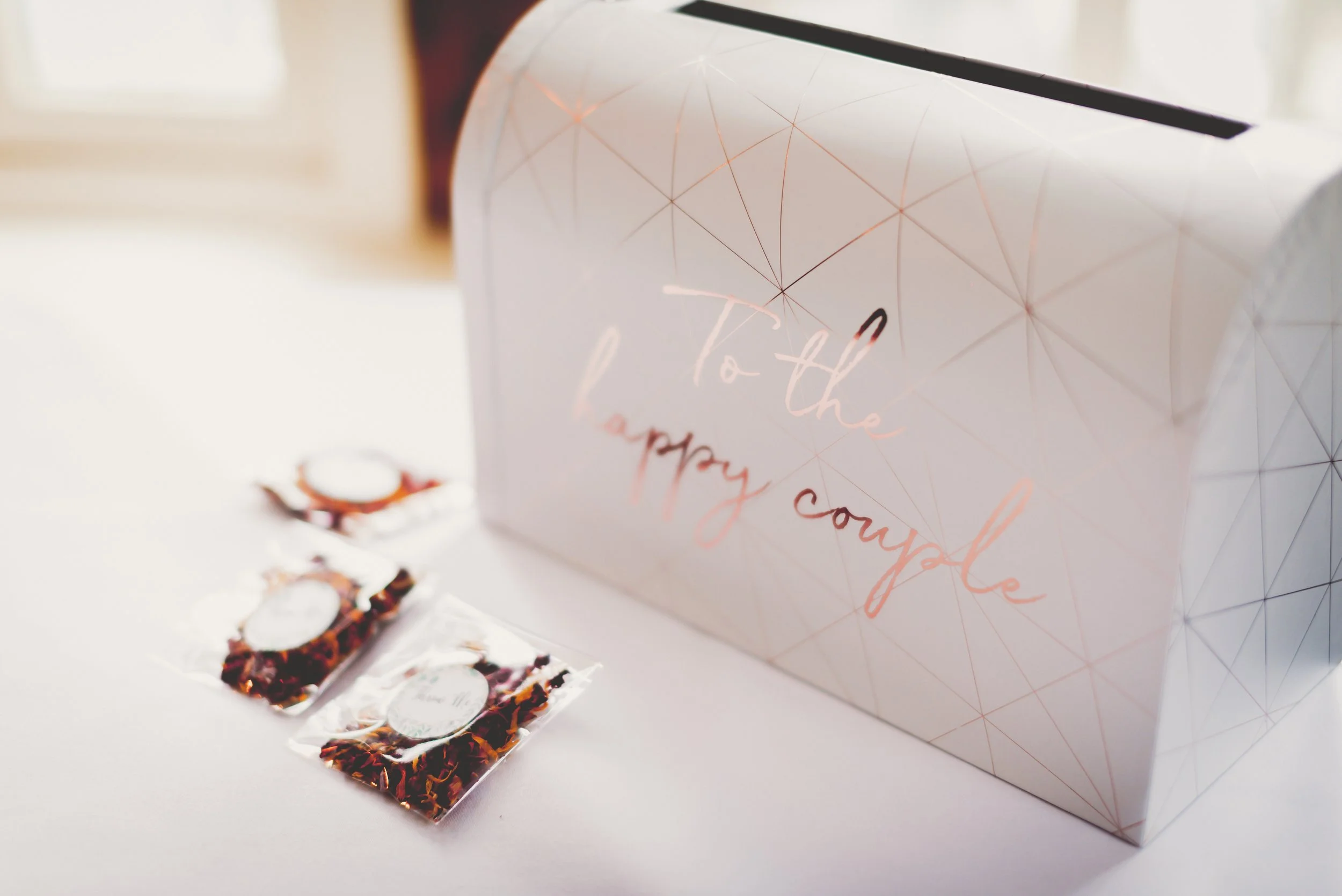 Bride and Groom card postbox at the Moonraker Hotel in Bradford on Avon captured by wedding photographer near Bristol