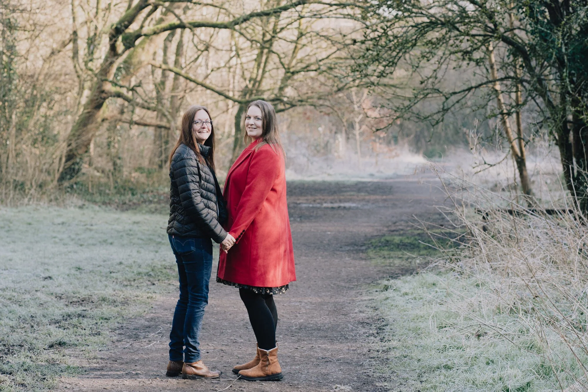 Couple during their engagement shoot in Brislington, Bristol taken by Bristol Wedding Photographer