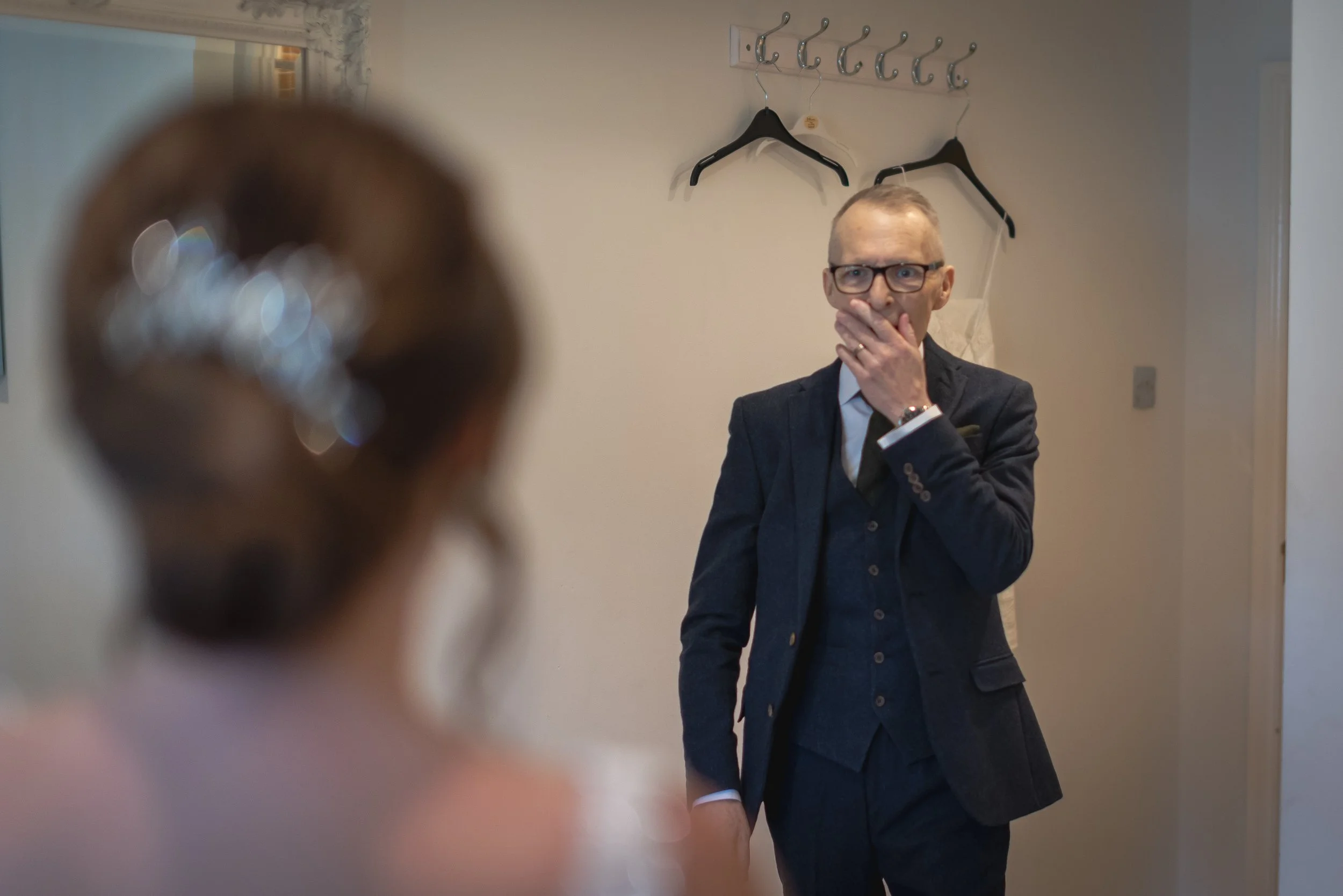 First look for the father of the bride at Batch Country House