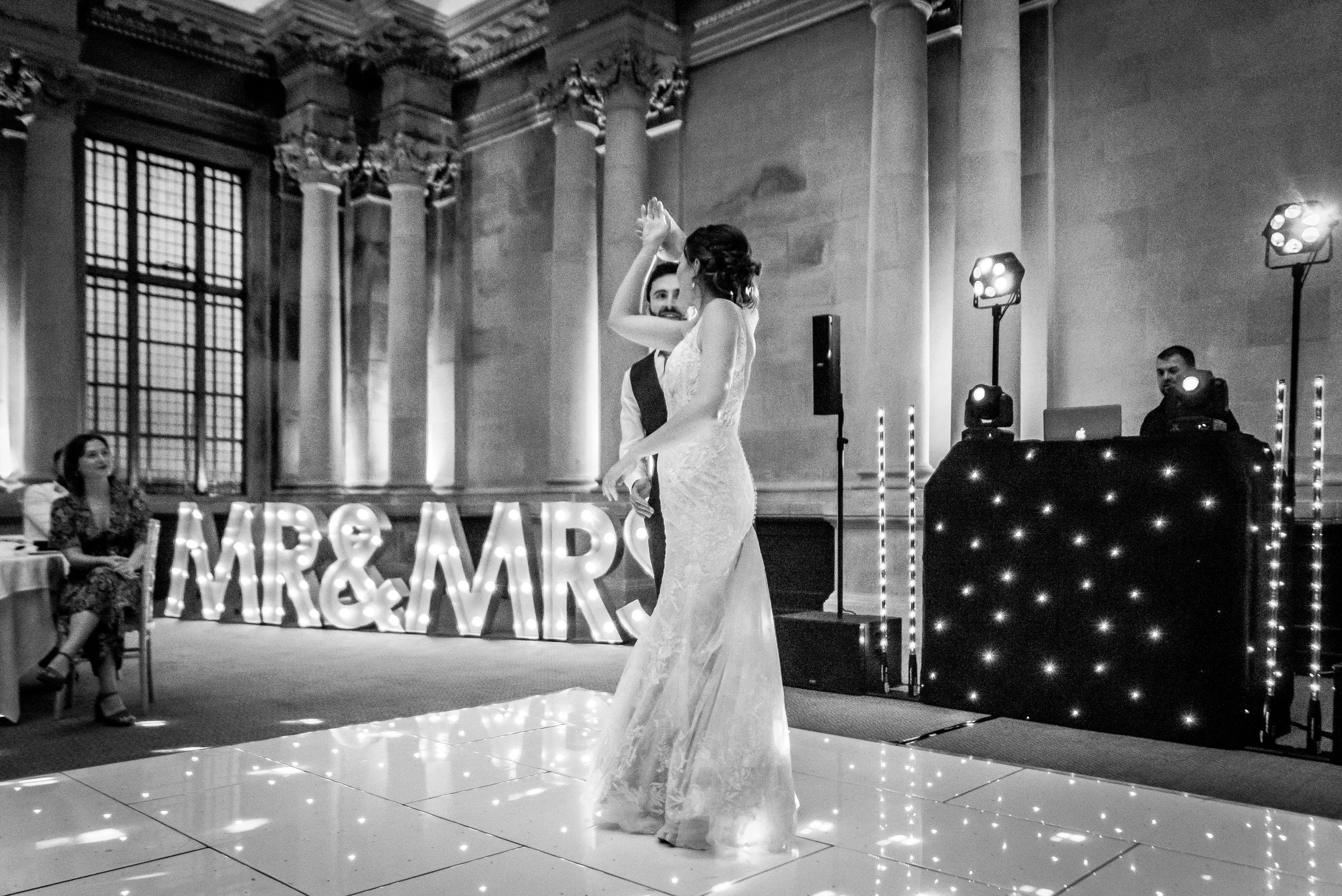 Bride and Groom enjoying first dance at Bristol Harbour Hotel