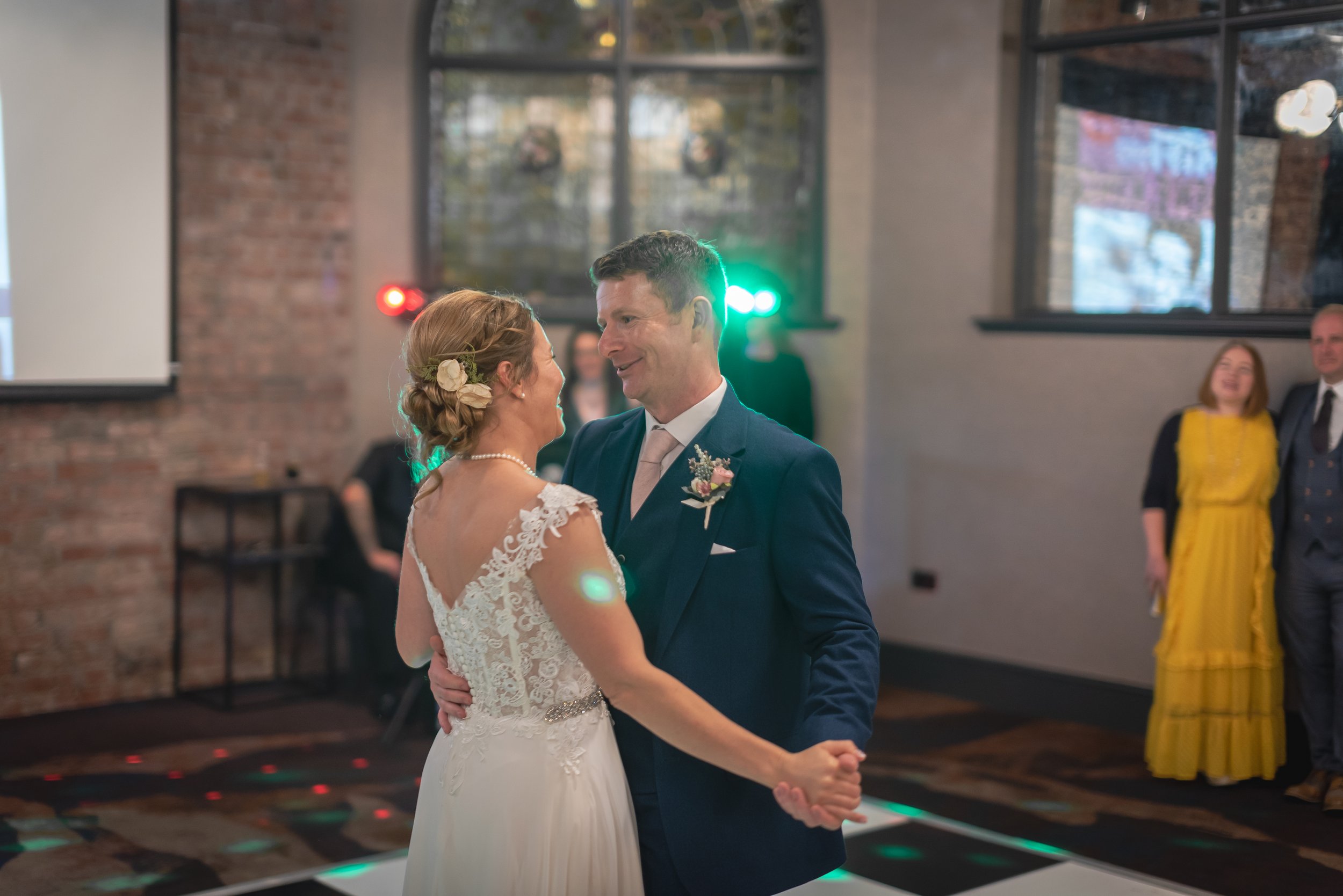 Bride and Groom having first dance together  at Avon Gorge Hotel