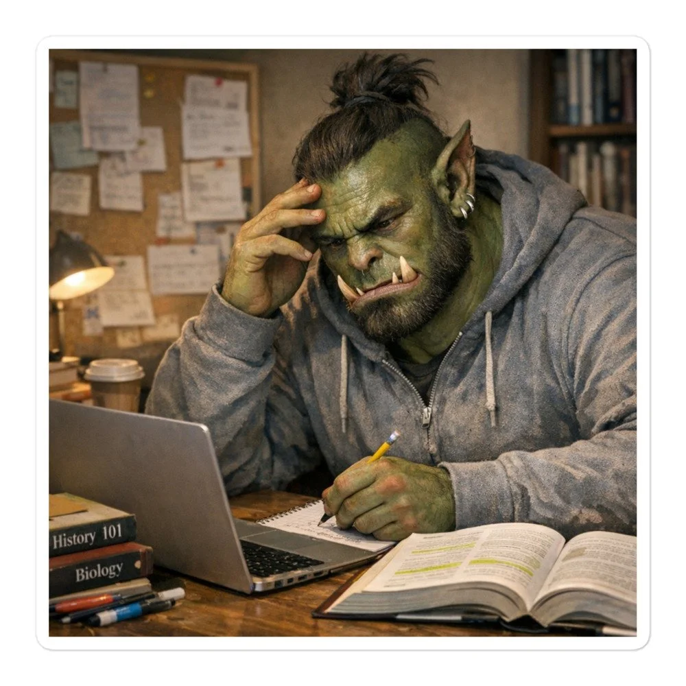 Orc Study Bubble-free stickers