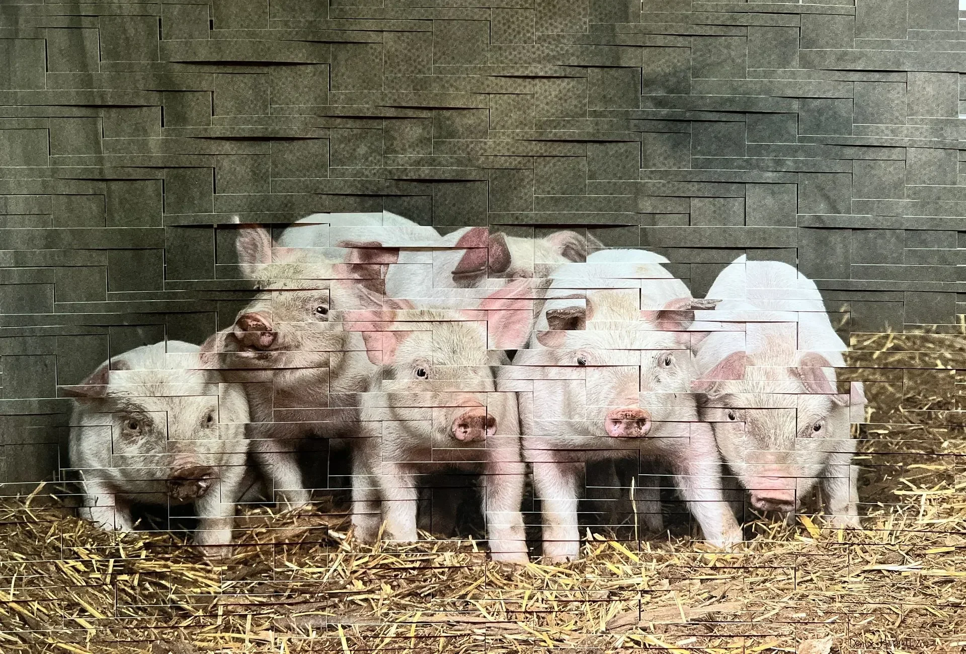 "Spring Piglets" (SOLD)