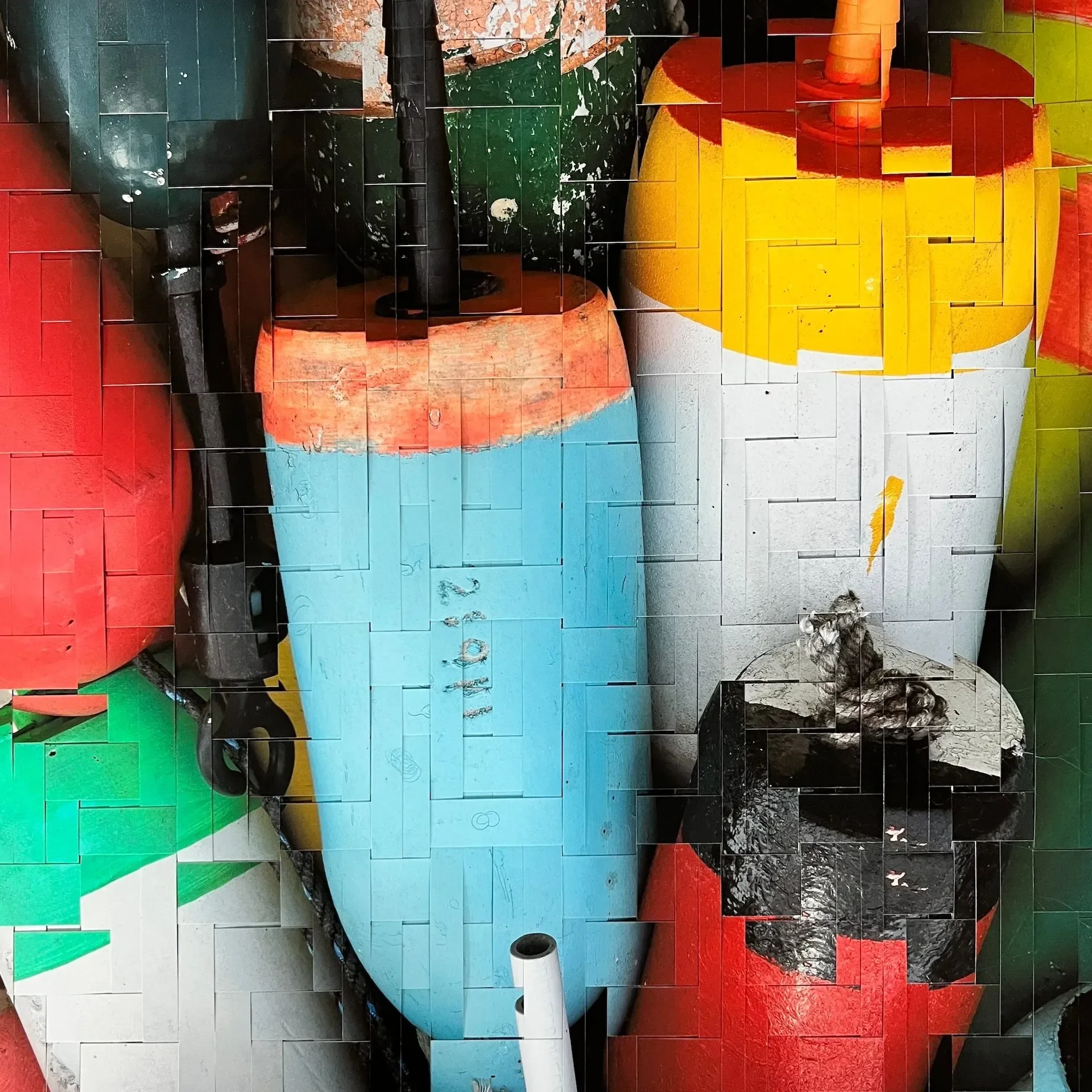 "Lobster Buoys 2" (24 x 24 in.)