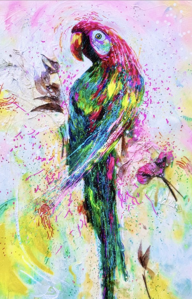 Tropical Expressions / Acrylic / Mixed
media on canvas 18 x 32"