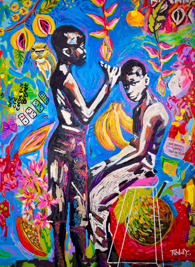 Cool Trimmings / Mixed media, Acrylic on canvas 