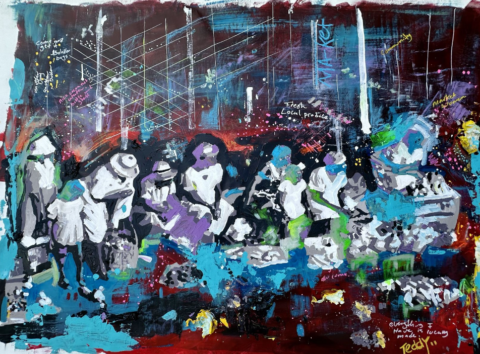 Market Women / Acrylic on canvas
24x36”