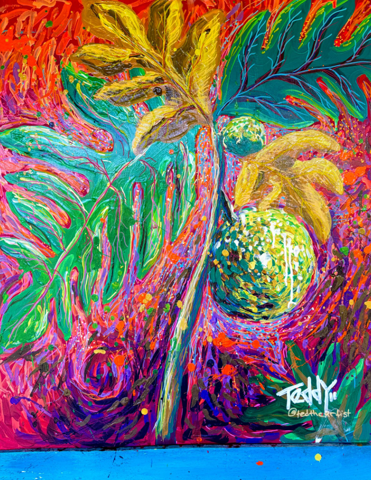 Breadfruit Collection / Acrylic on plywood
Location: Grenada Ital Adelphi, St. Andrews
