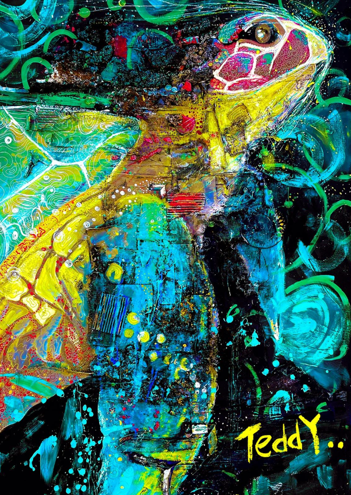 Turlaxy / Acrylic / media on
canvas 48 x 72”