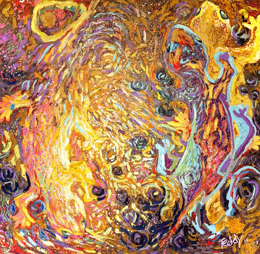 To move / Mixed Media / Acrylic on canvas
40 x 40”