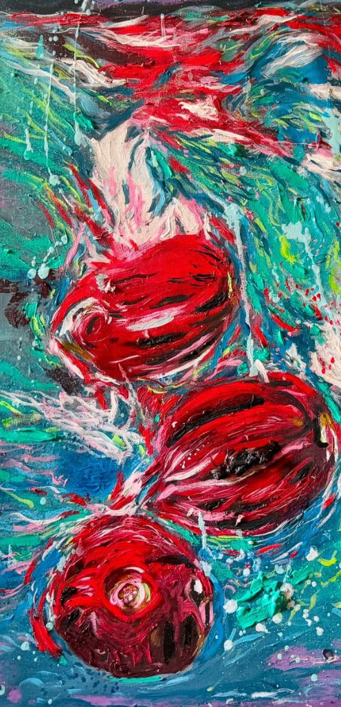 Grenadian Nutmeg / Acrylic on canvas
24” x 36”