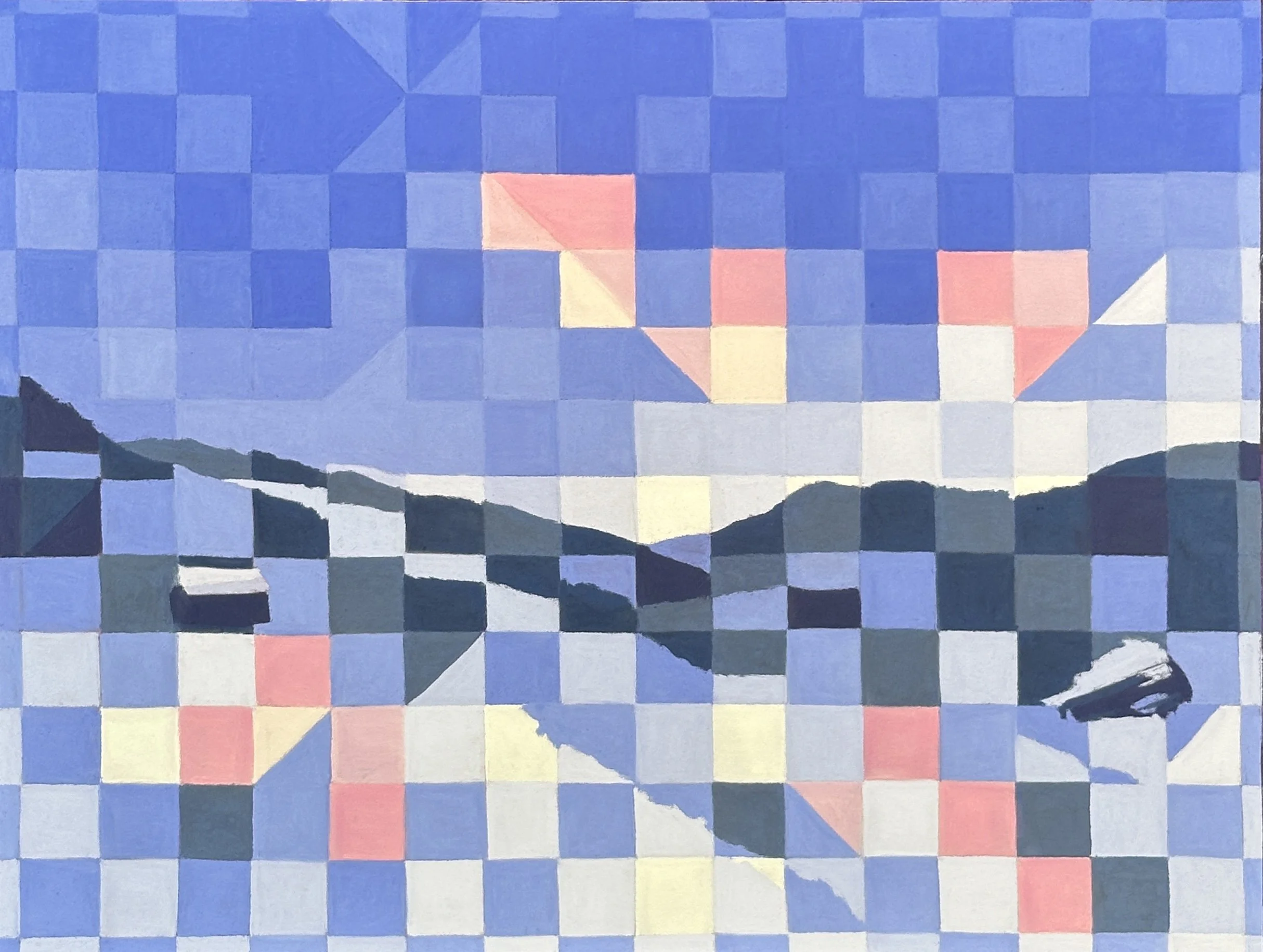 Road to St. Benedict's Deconstructed, 12" x 18"