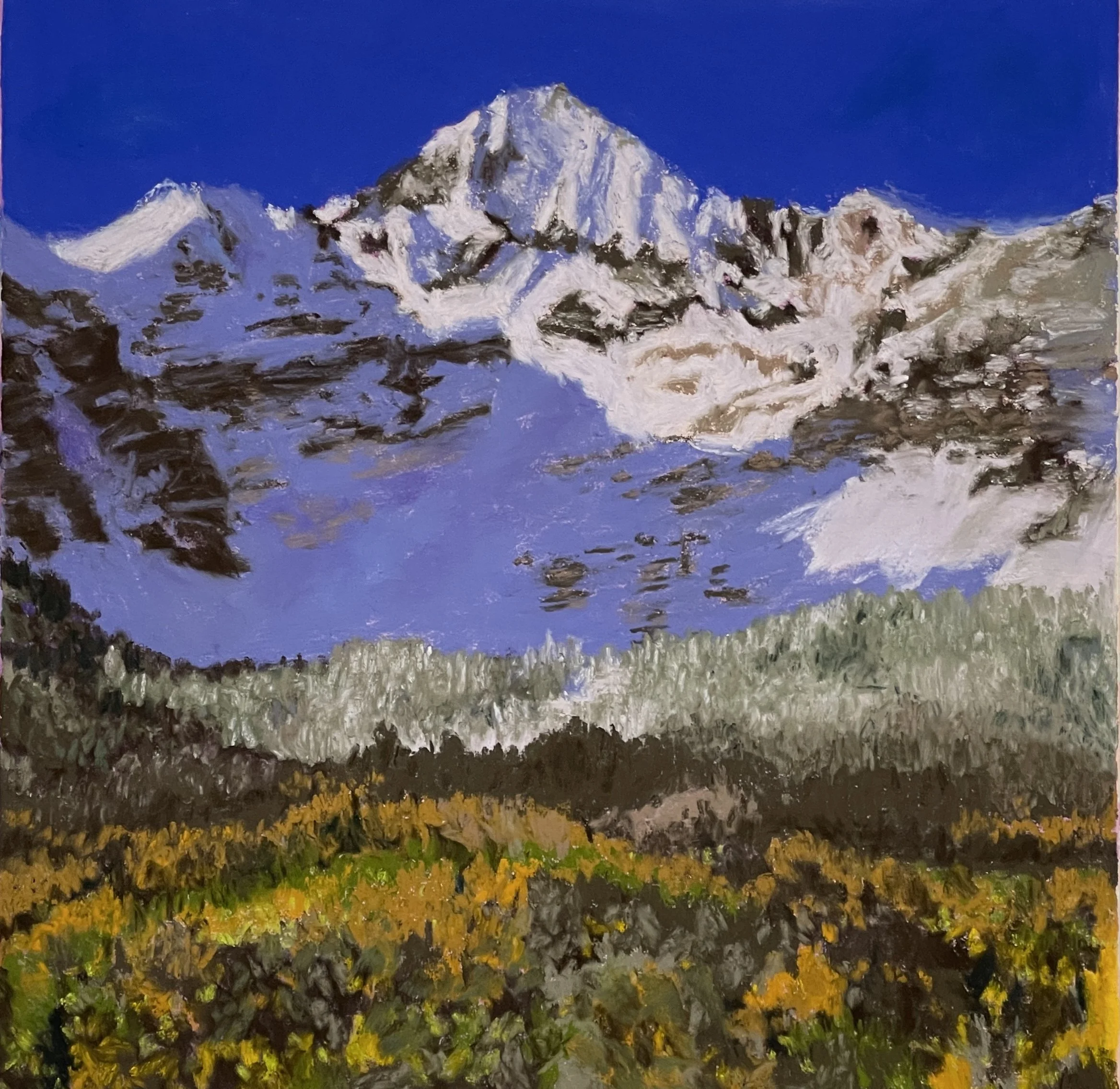 Study of Mt. Wilson, 10" x 10"