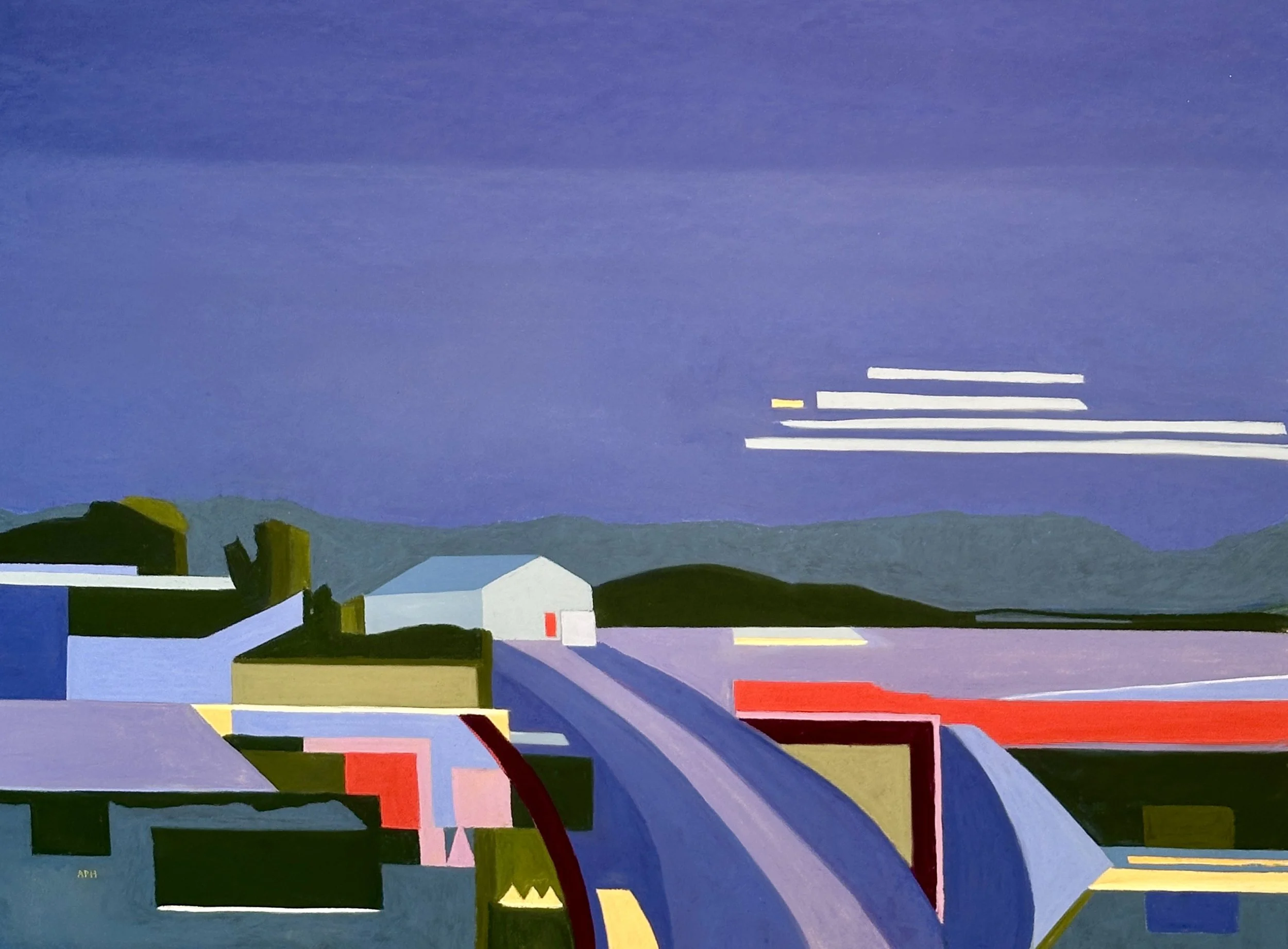 Blue Hour at Windswept Cranberry Bog