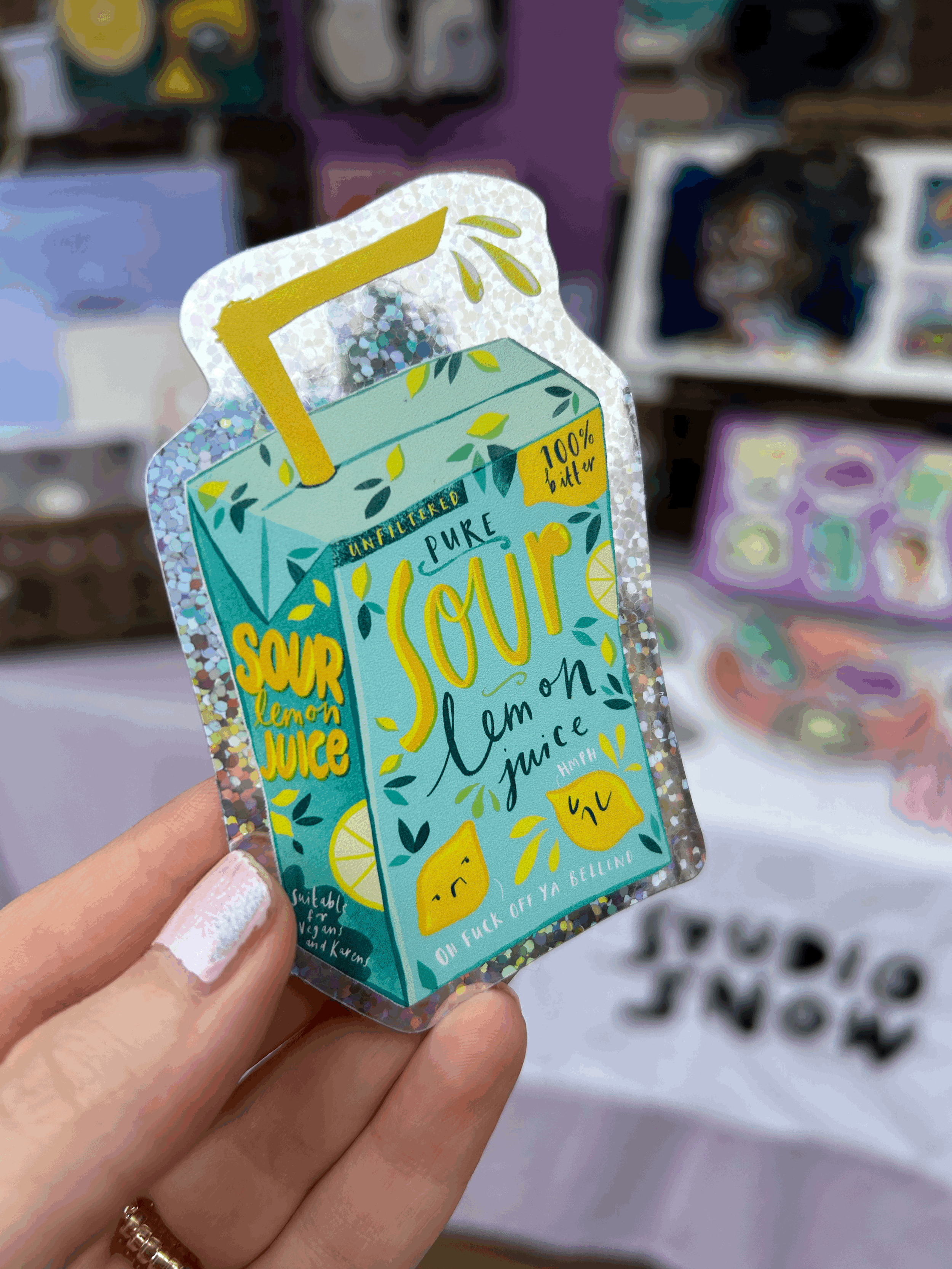 Sour Lemon Juice | Holo Sticker