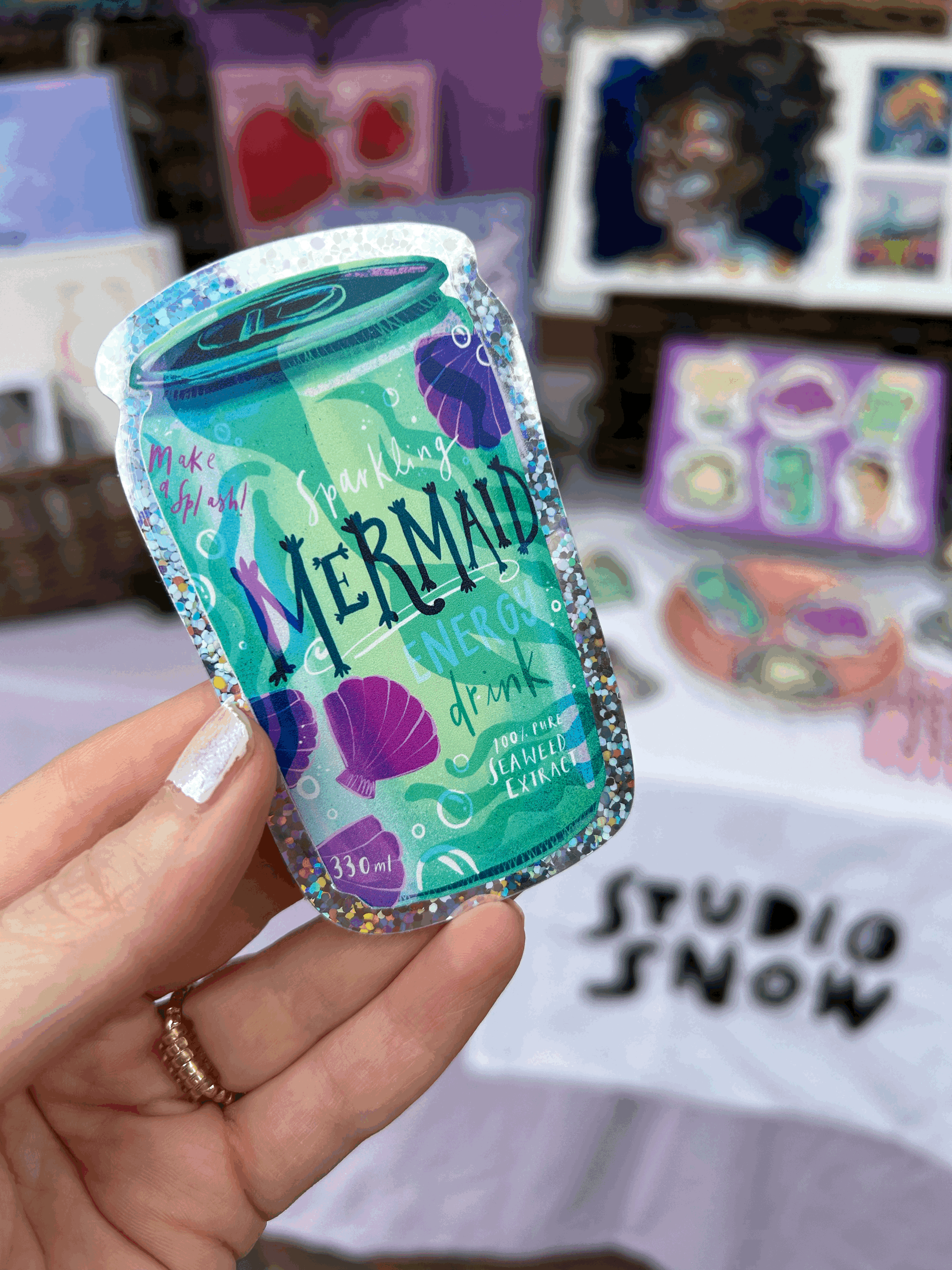 Mermaid Energy | Holo Sticker