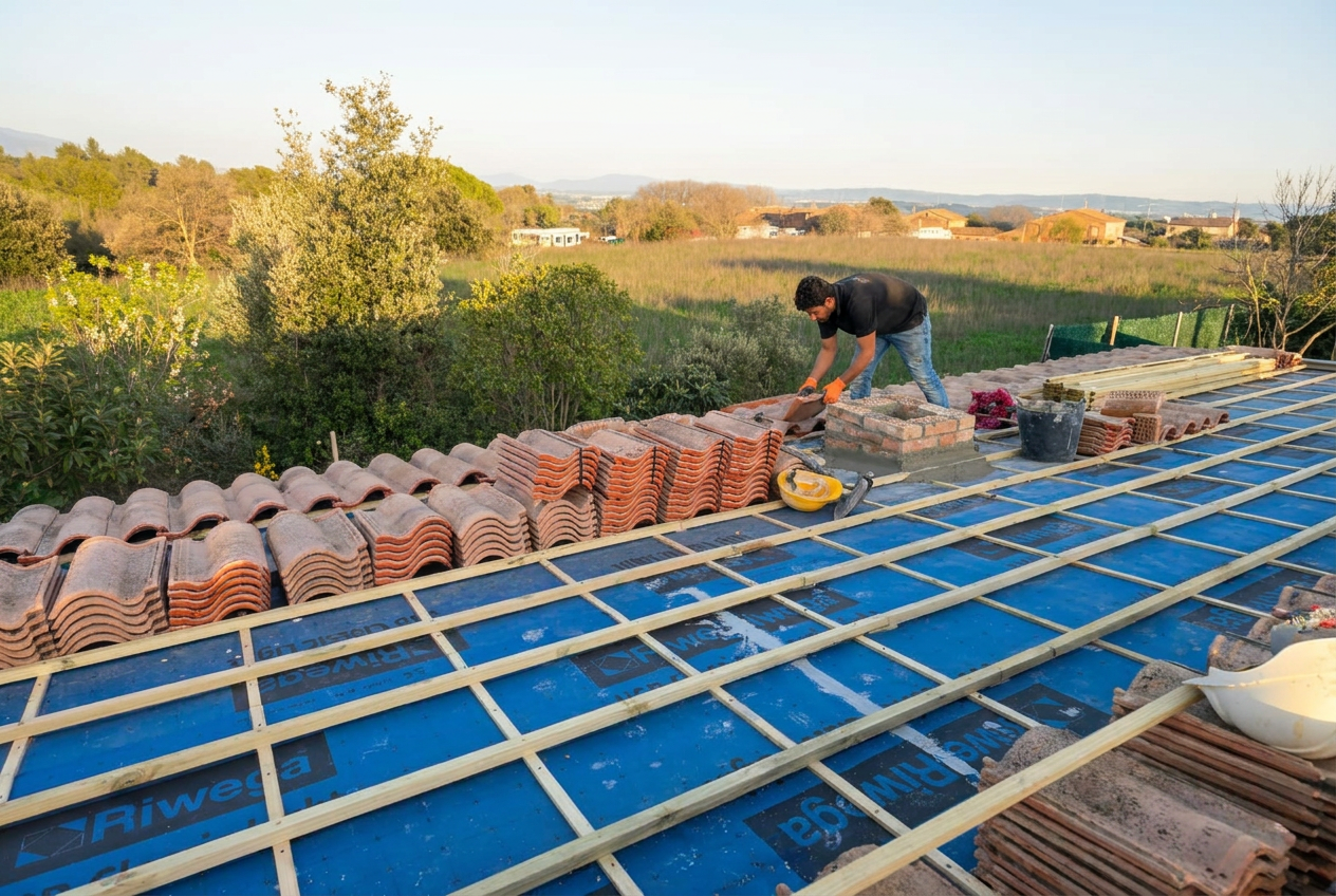 Rehabilitación y renovación de cubiertas con soluciones de aislamiento, impermeabilización y eficiencia energética. Trabajos orientados a mejorar el rendimiento del edificio, aumentar el confort interior y prolongar la vida útil de la construcción.
