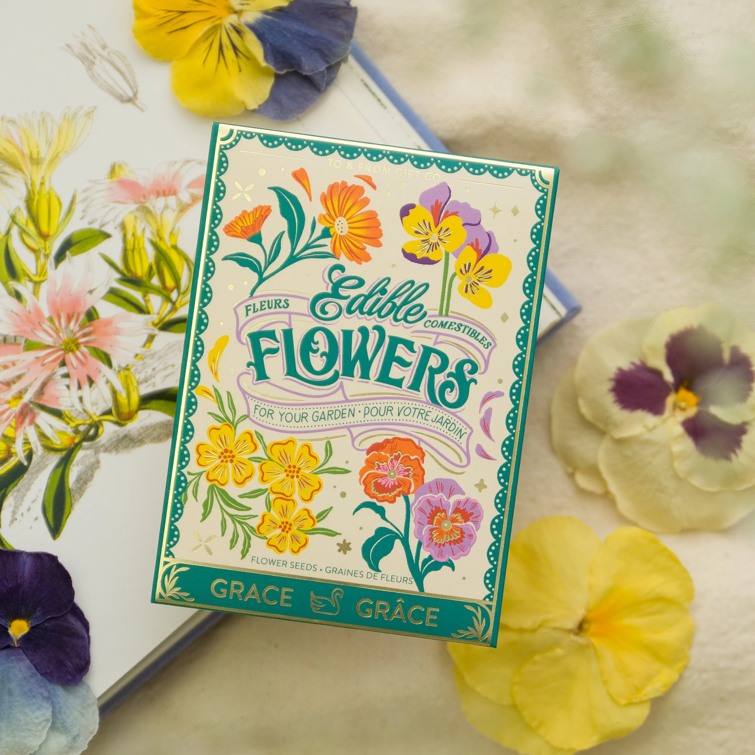 Like grace itself, edible flowers bring quiet beauty and subtle flavour, adding elegance to any dish or cocktail. Perfect for growing indoors or outside, this blend invites you to elevate the everyday, transforming everyday moments into something spe