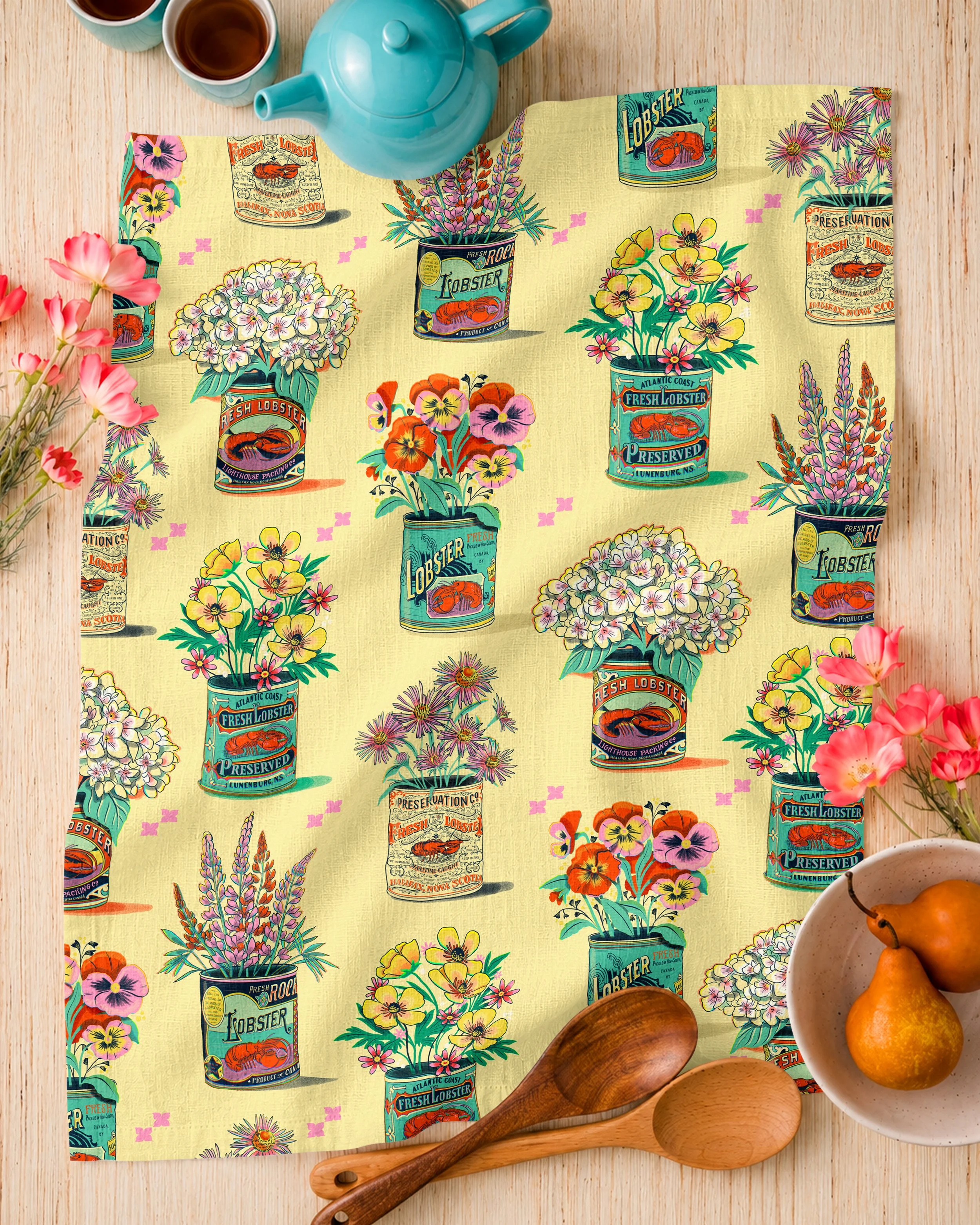 Lobster Tins Tea Towel.jpg