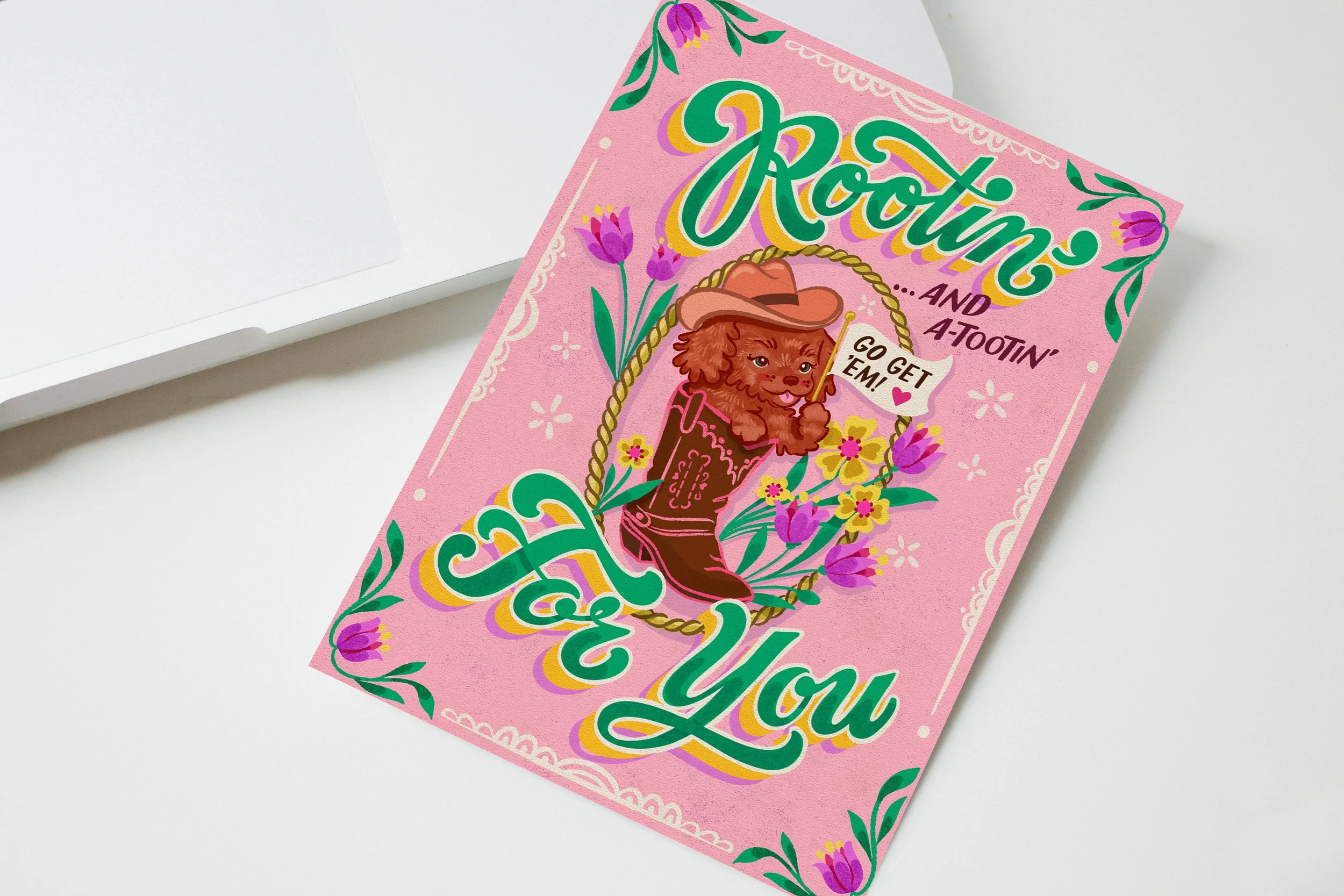 Rootin and a Tootin For You - Greeting Card