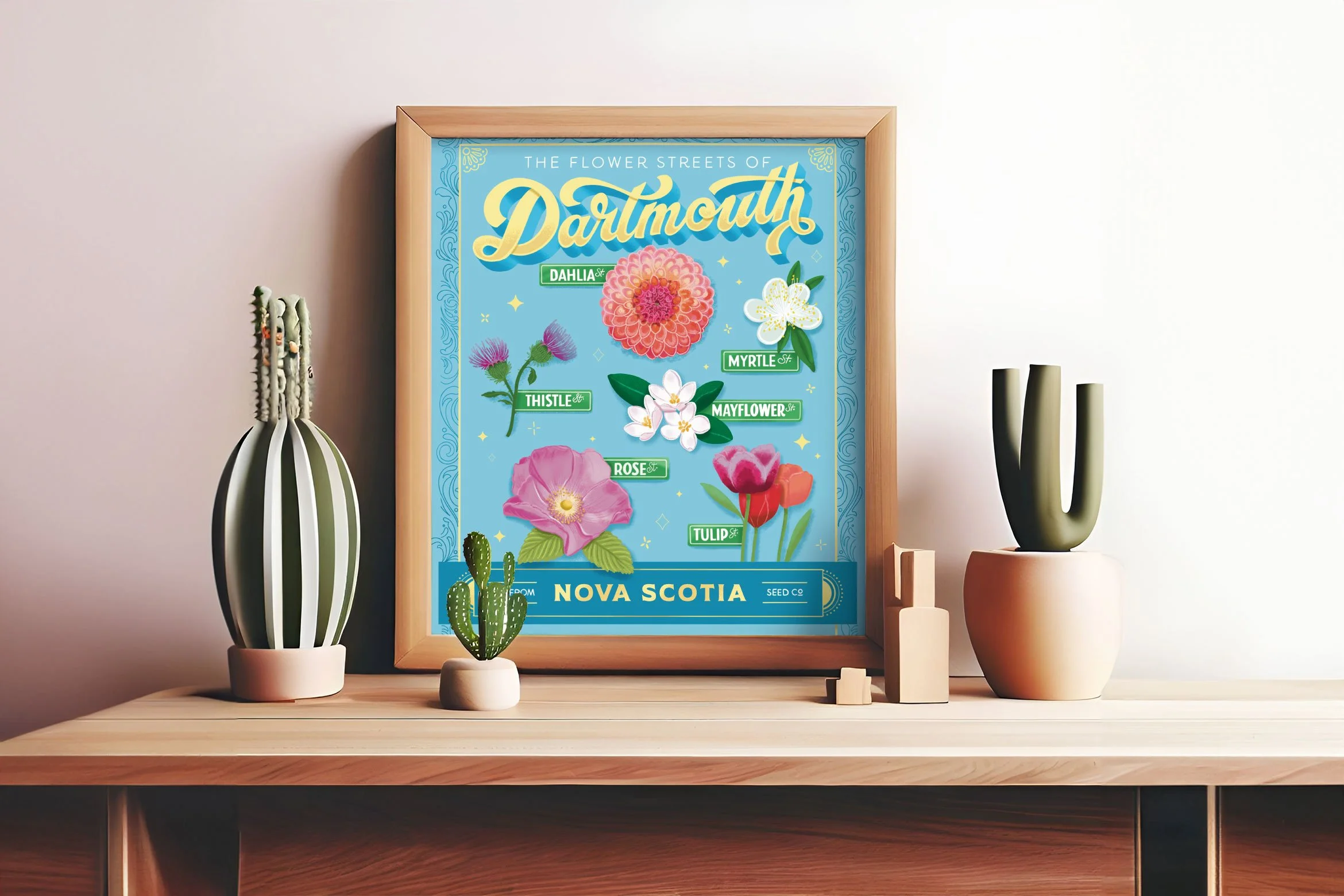 Flower Streets of Dartmouth - 11x14 Print