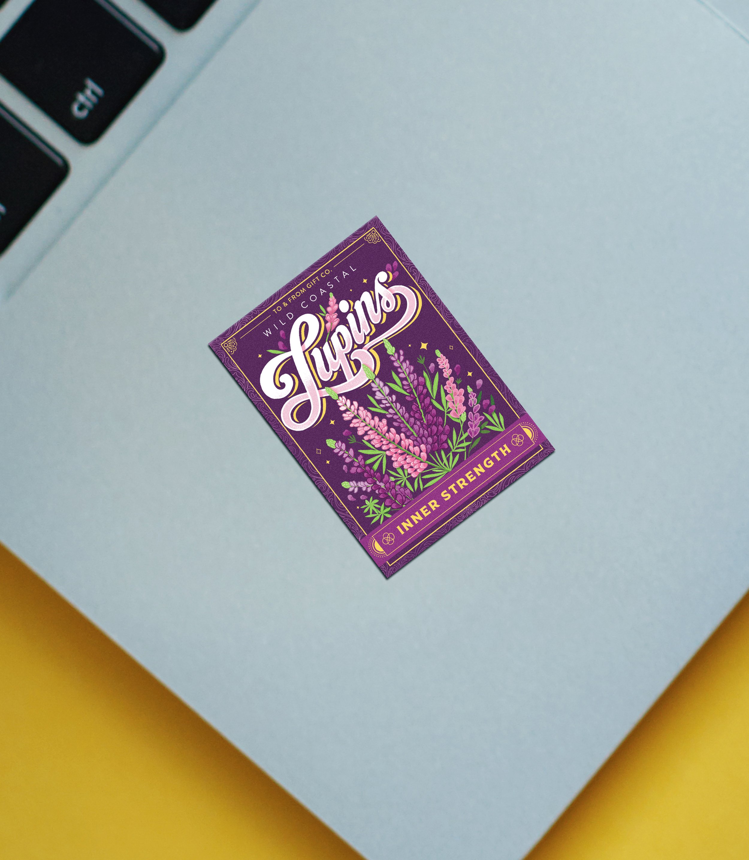 Wild Coastal Lupins - Seed Packet Sticker