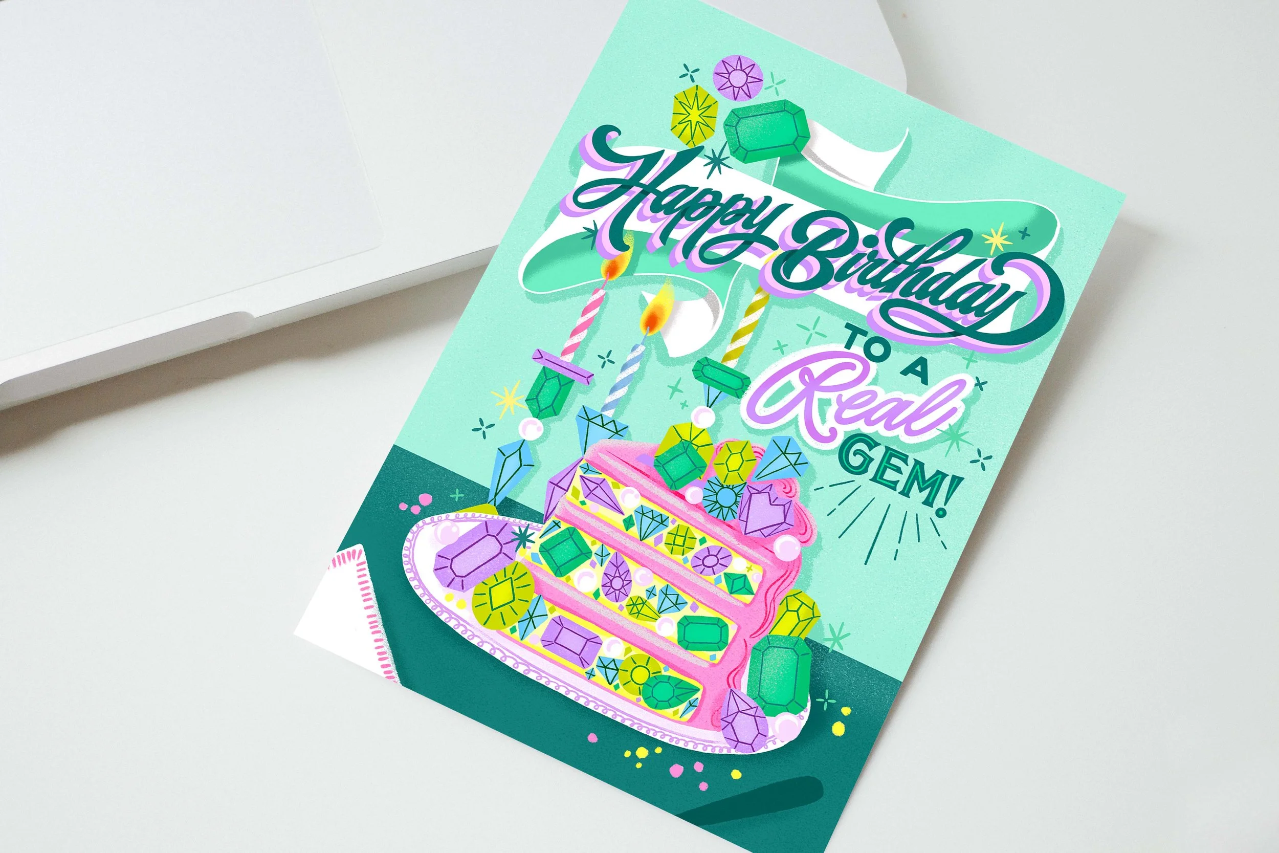 Happy Birthday to a Real Gem - Greeting Card