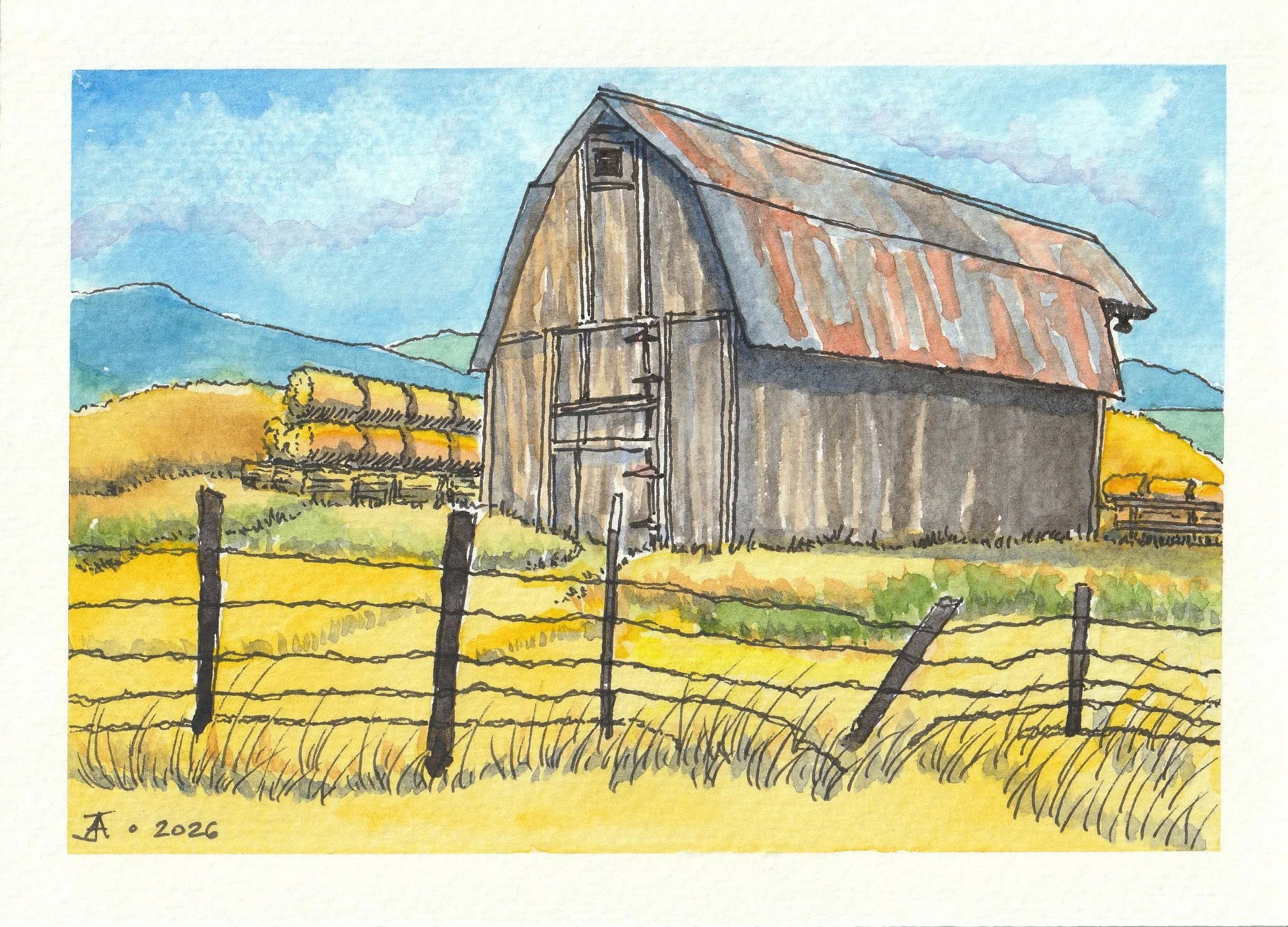 Rustic Barn Watercolor Workshop