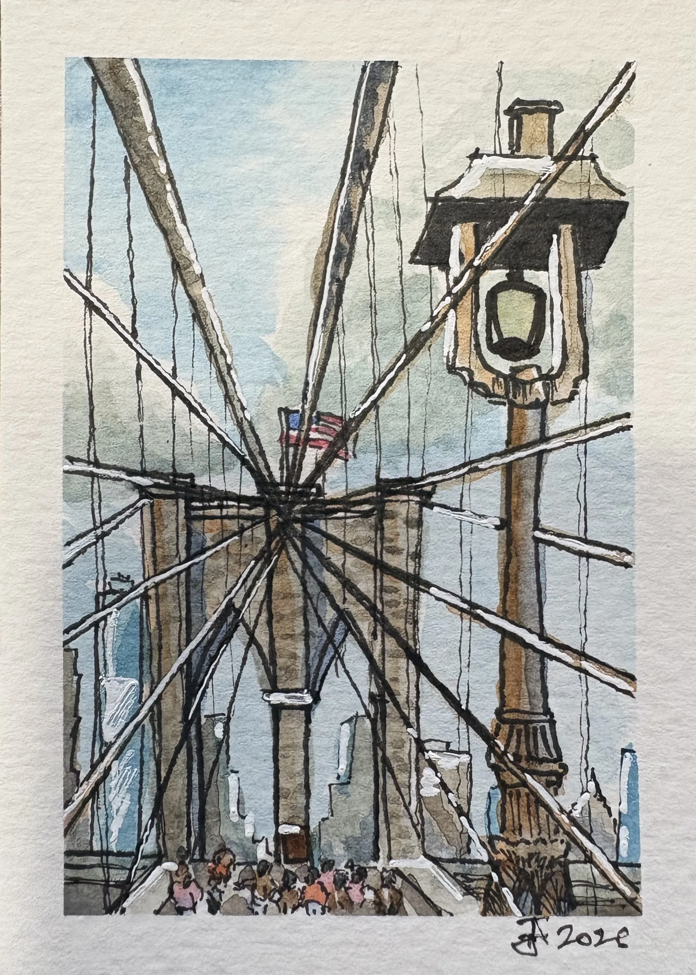 Brooklyn Bridge, East River, Brooklyn, NY USA