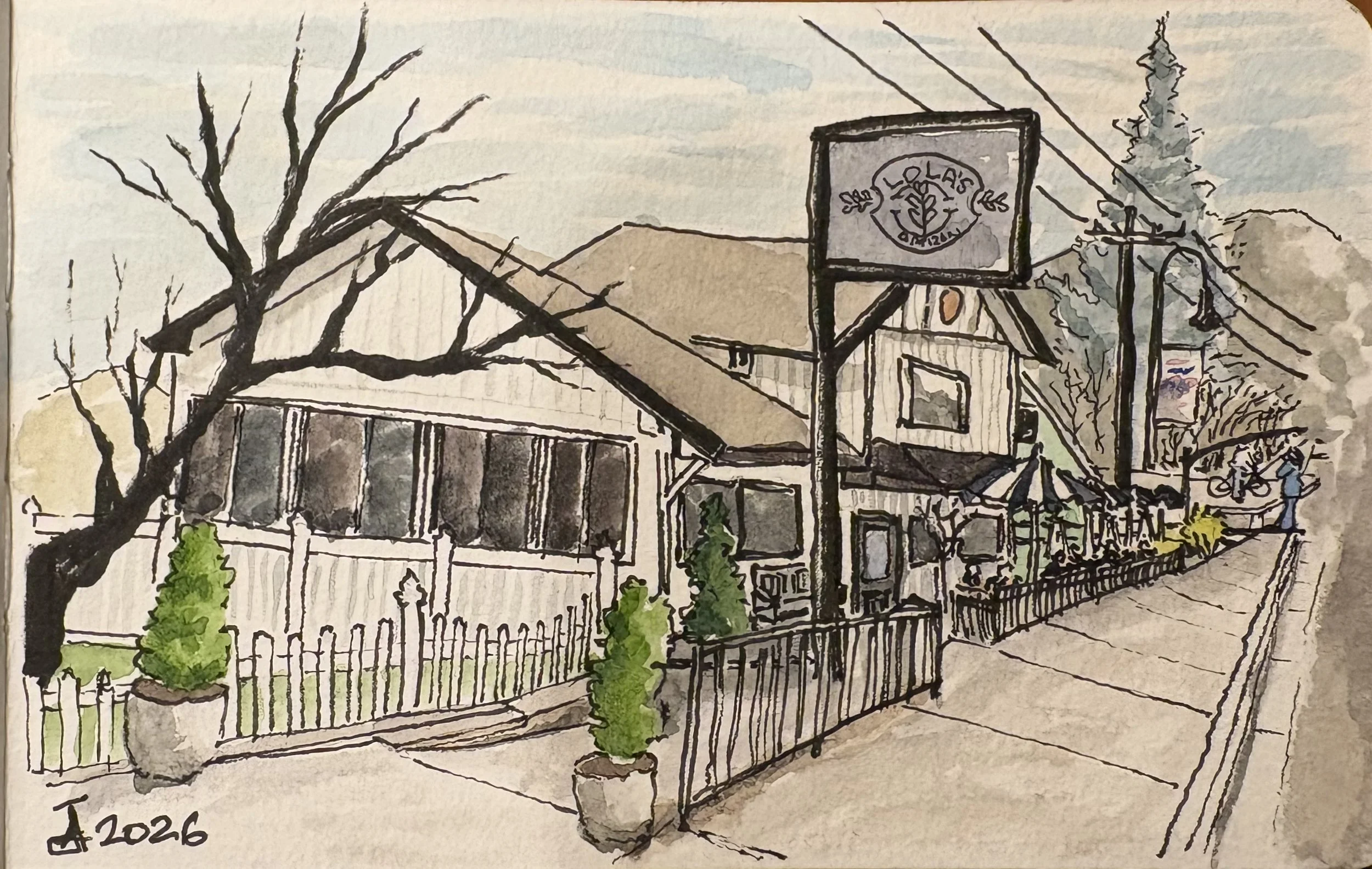 Lola's Street Kitchen, Midway UT, USA

Painted on location