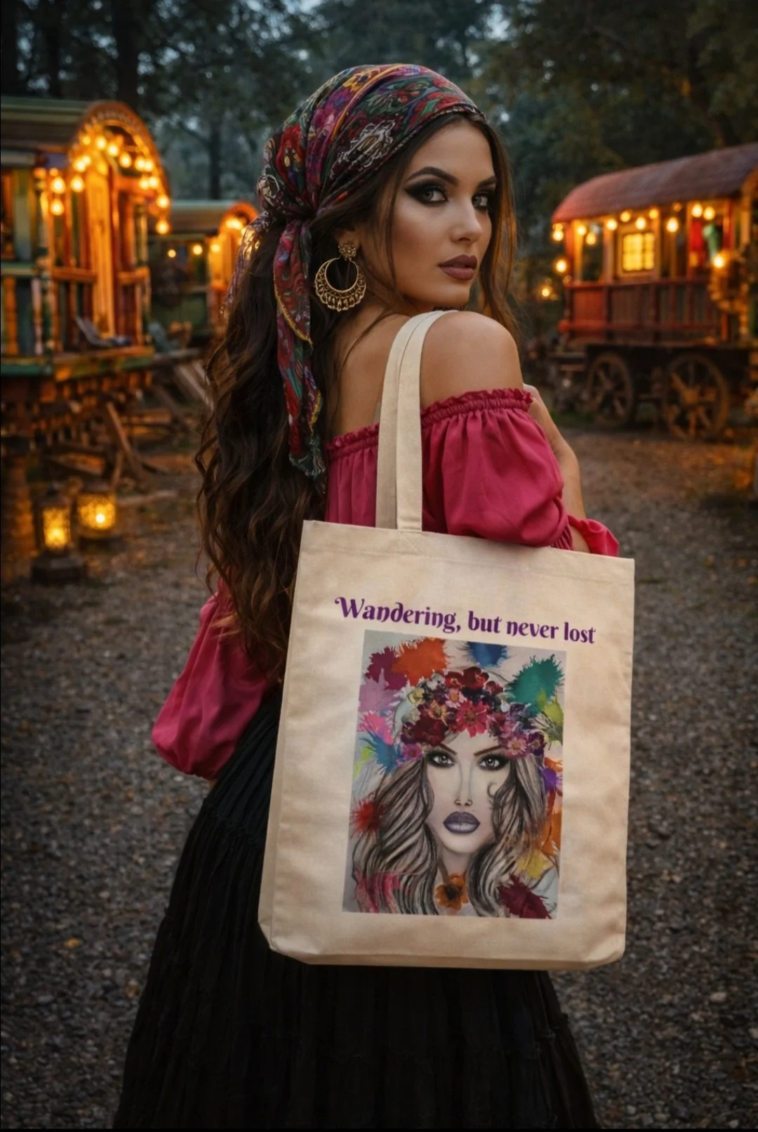 Wandering, But Never Lost Tote Bag💜