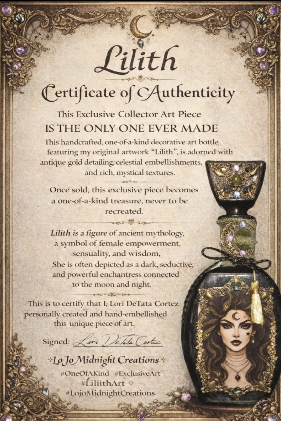 Lilith bottle cert.jpg