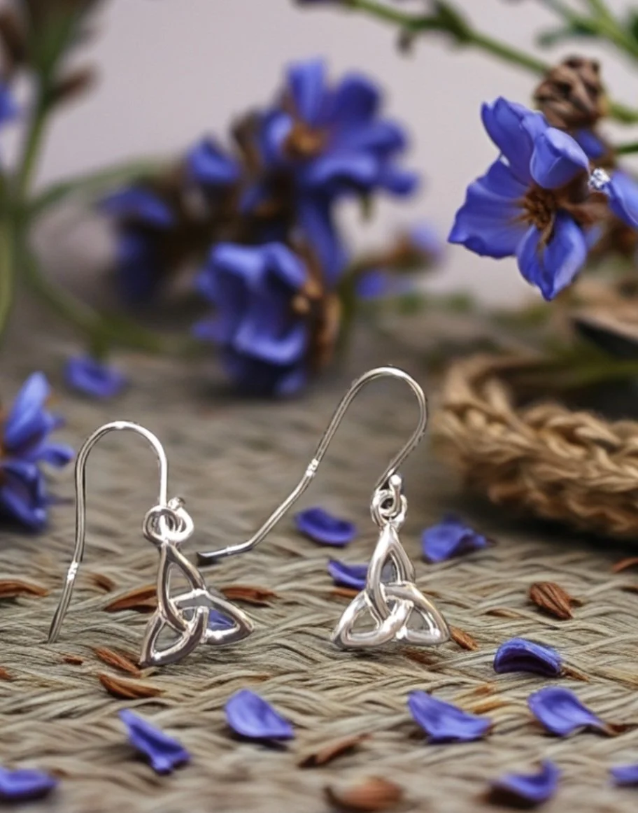 Sterling Silver Triquetra Earrings ✨