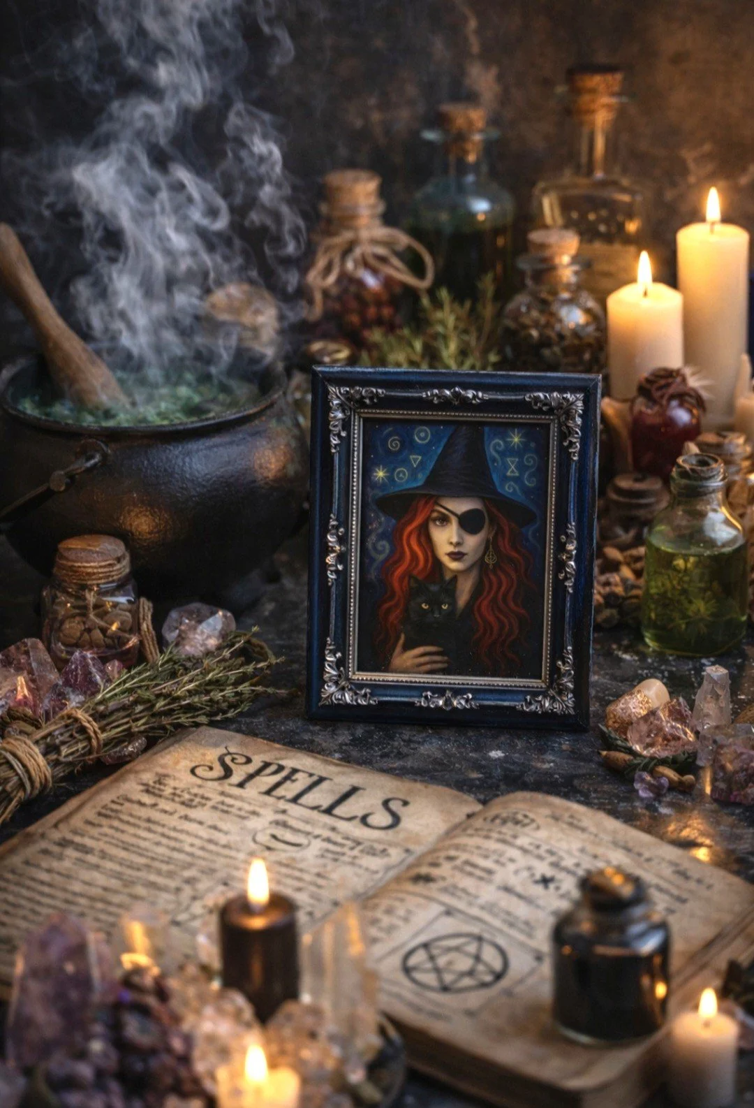 astrid & duke on witchy counter.jpg