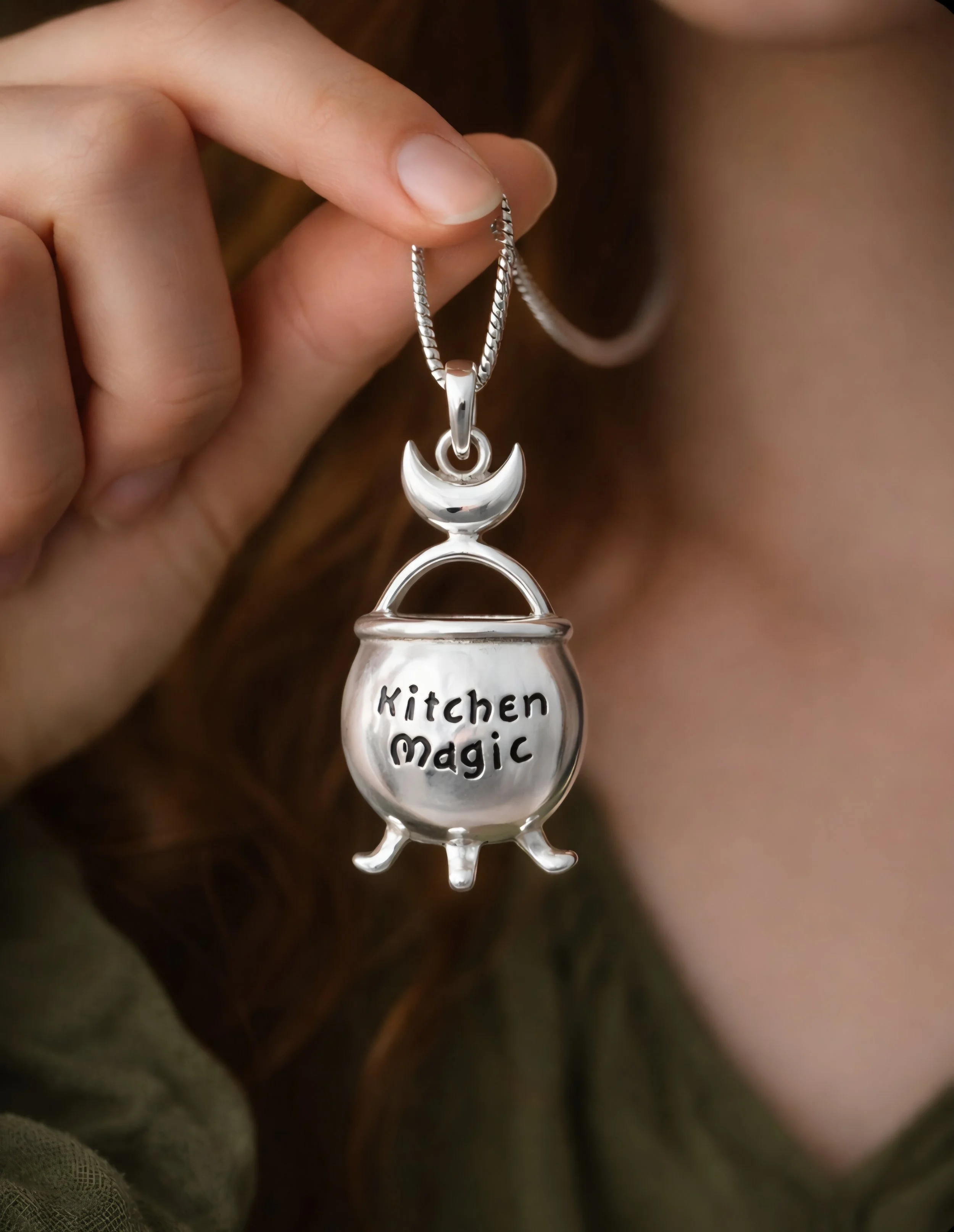 ✨ Kitchen Magic Sterling Silver Cauldron Necklace ✨
