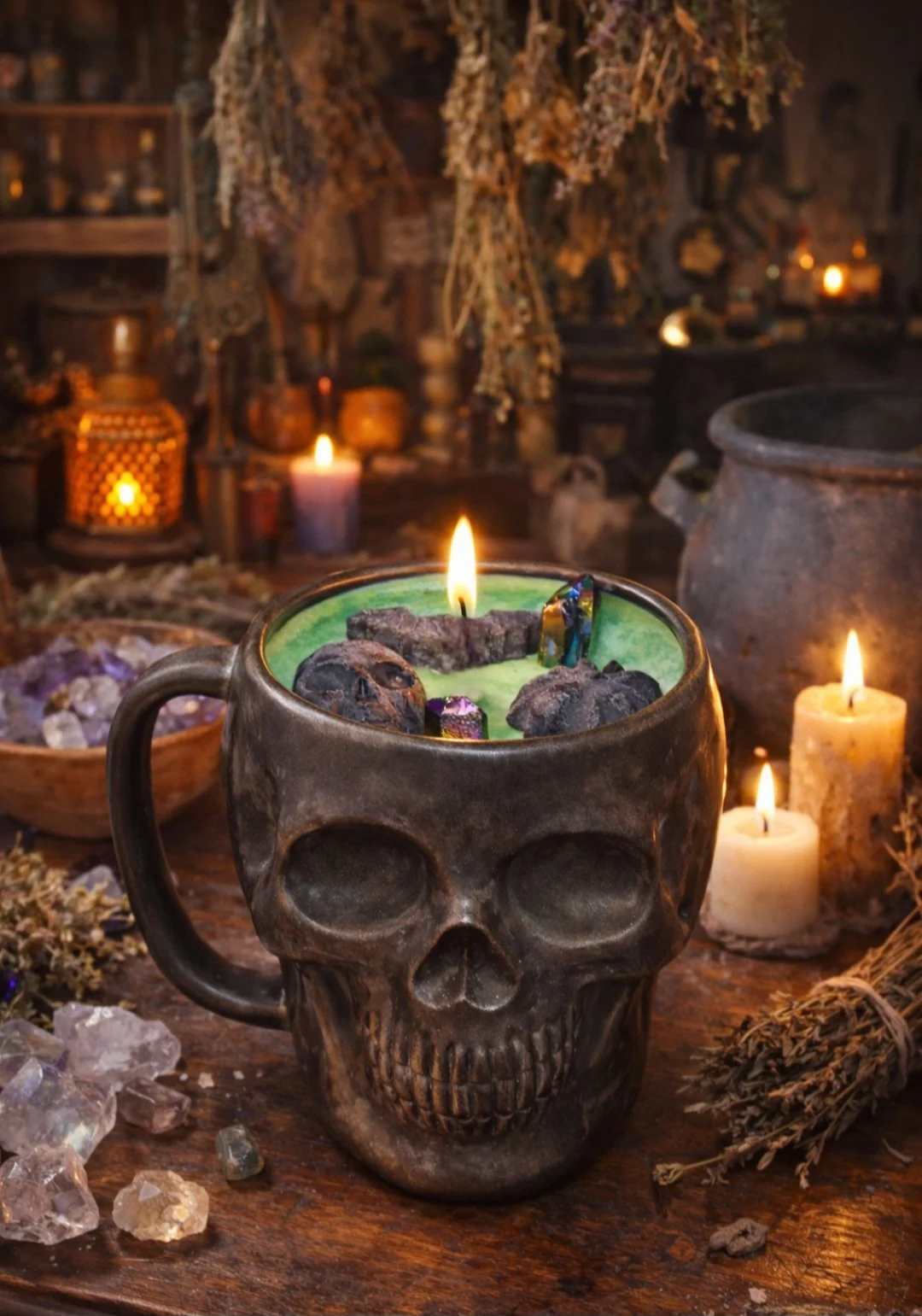 skull mug green wax.jpg