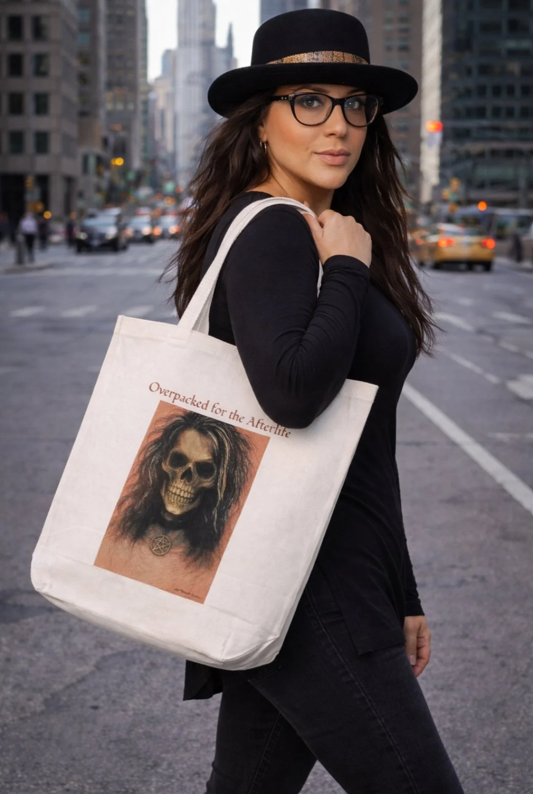 Overpacked for the Afterlife Tote Bag 🖤💀✨