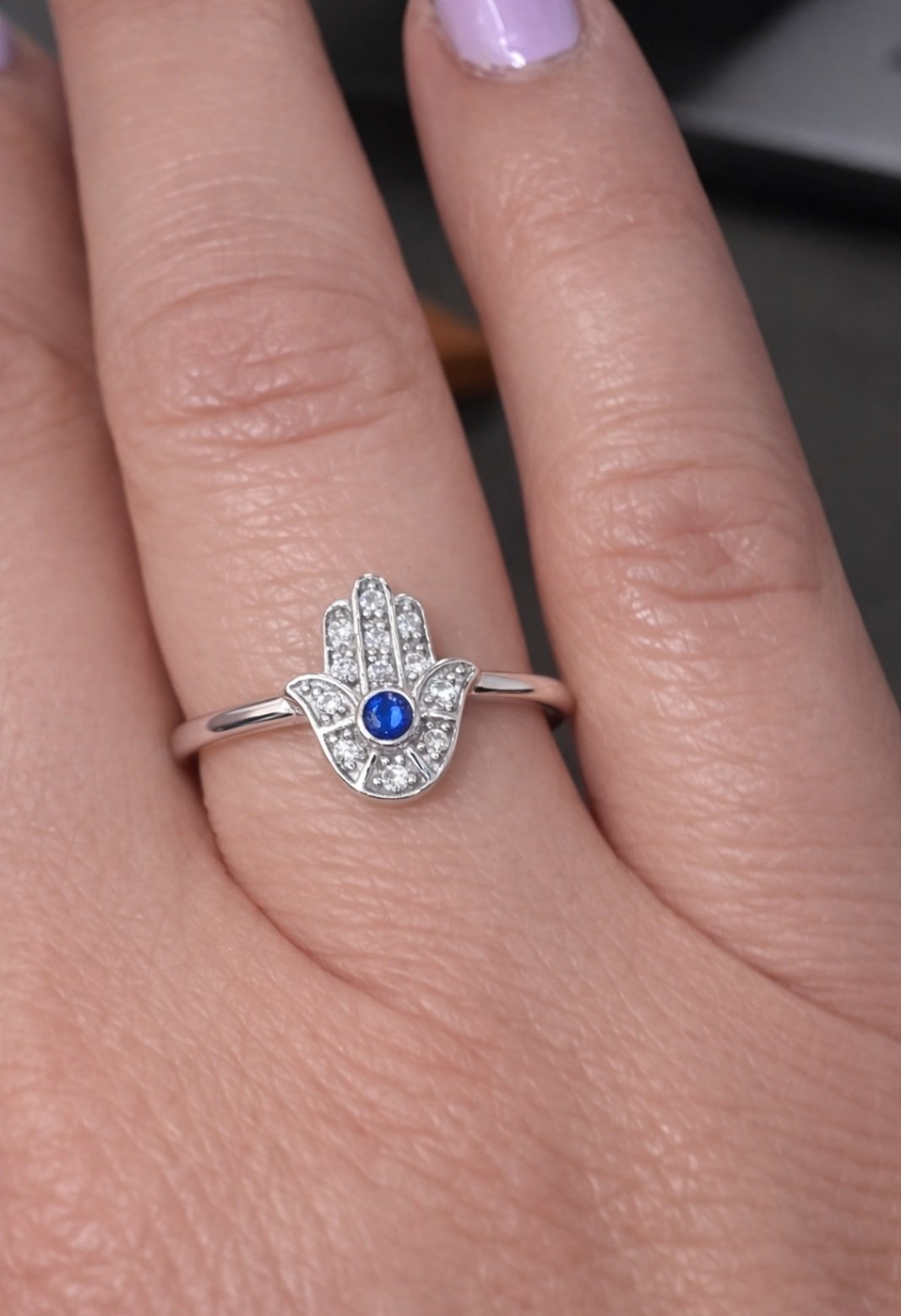 Blue Hamsa Ring 🪬💙✨